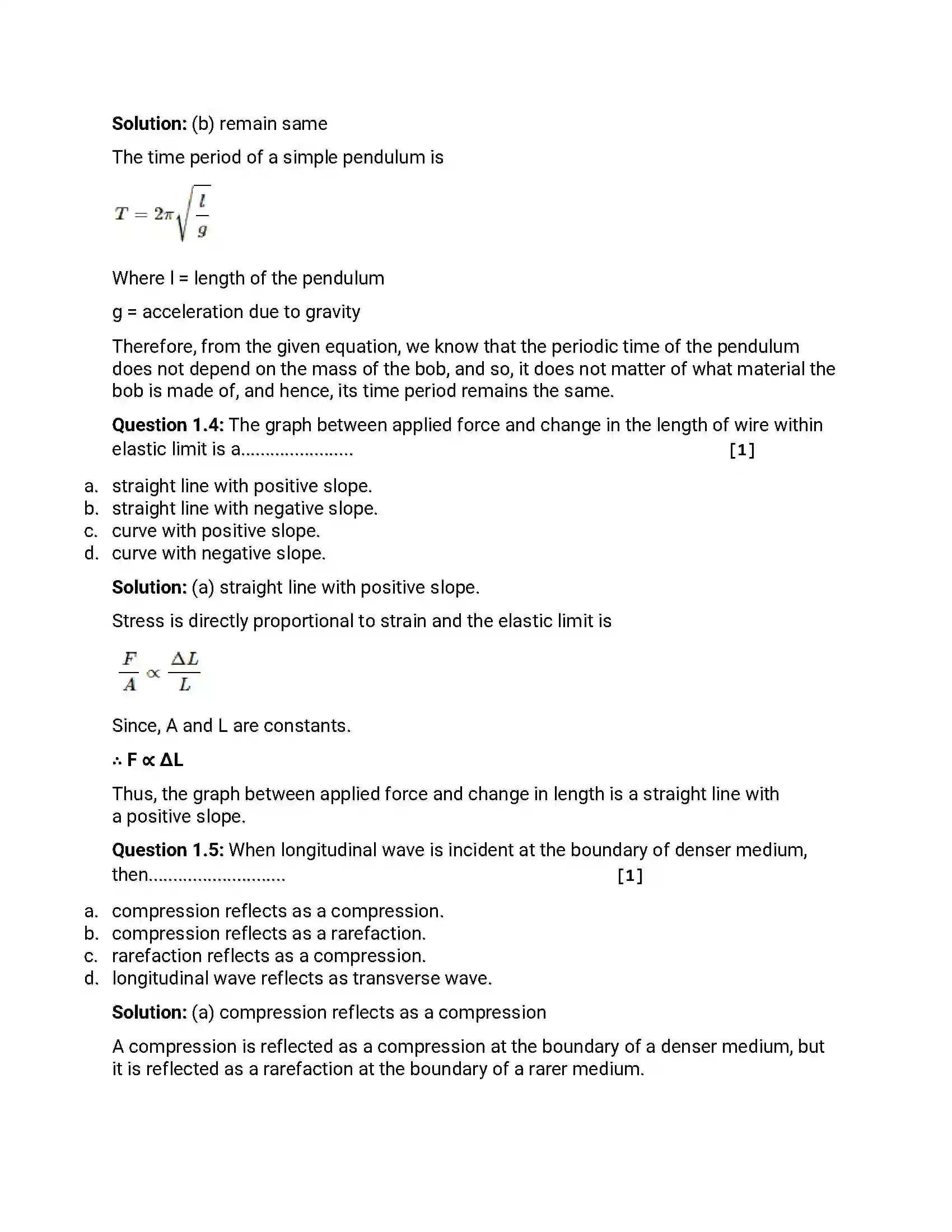 Maharashtra Board Class 12th 2015 Physics - March 2015 Previous Year Paper 2