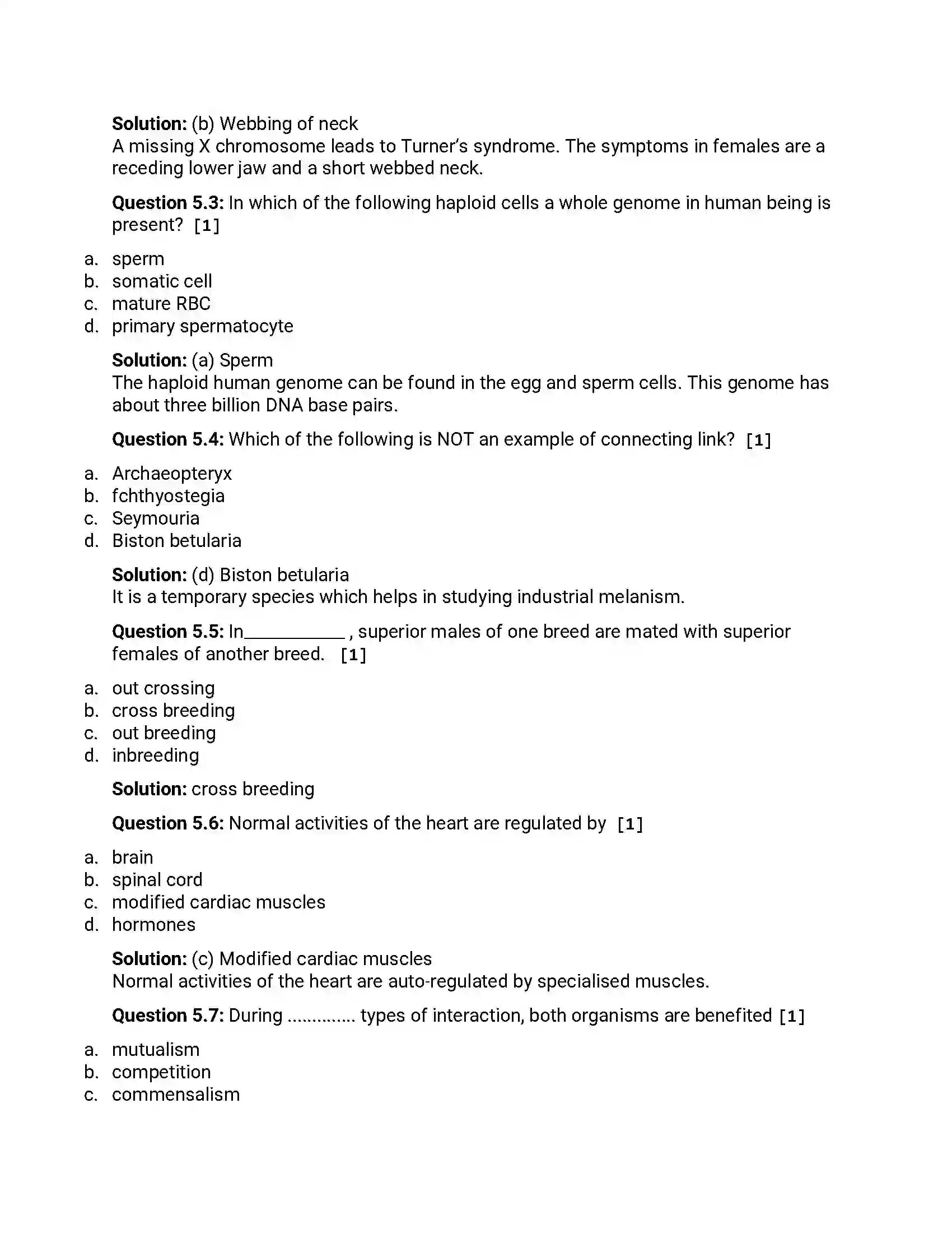 Maharashtra Board Class 12th 2015 Biology - March 2015 Previous Year Paper 12