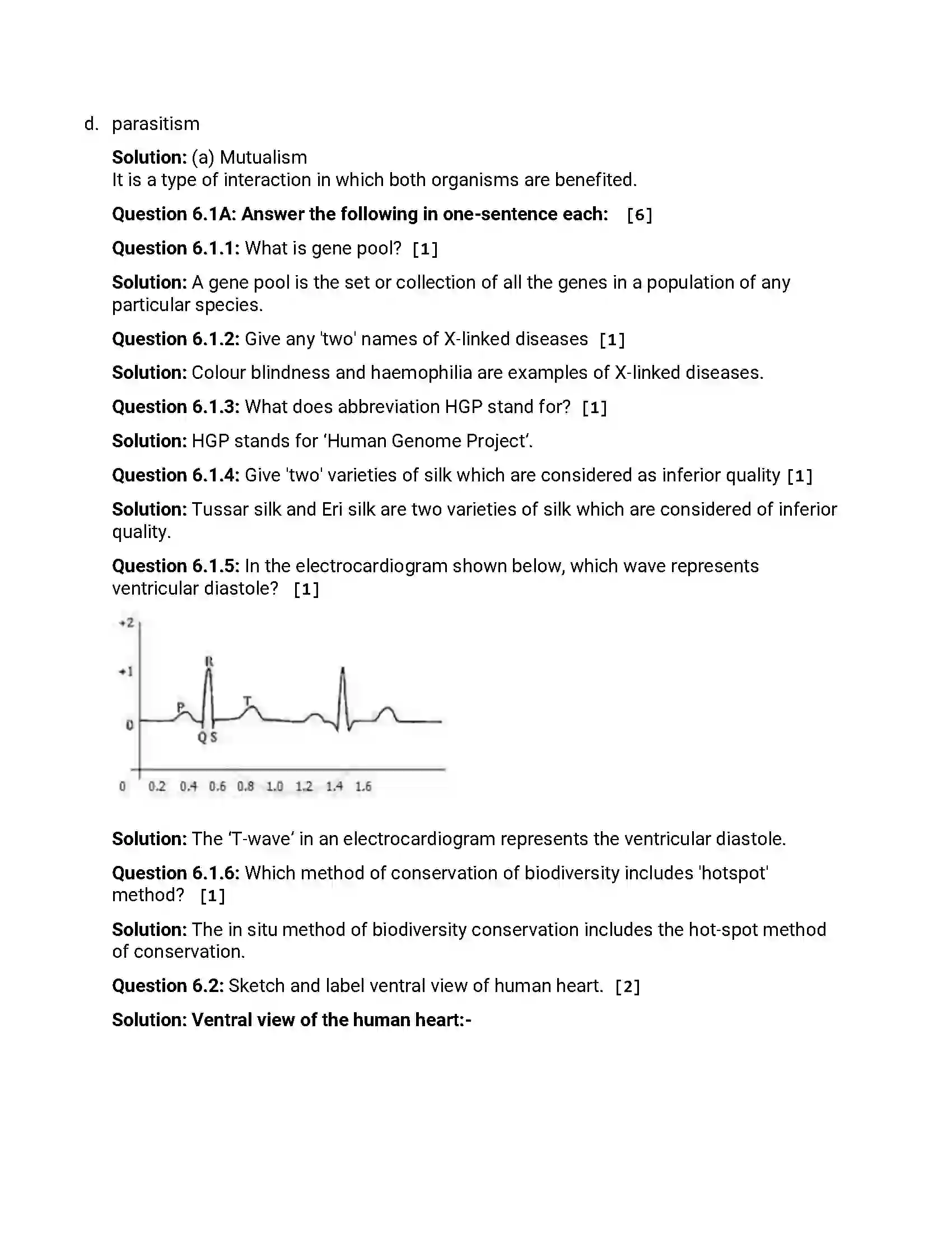 Maharashtra Board Class 12th 2015 Biology - March 2015 Previous Year Paper 13