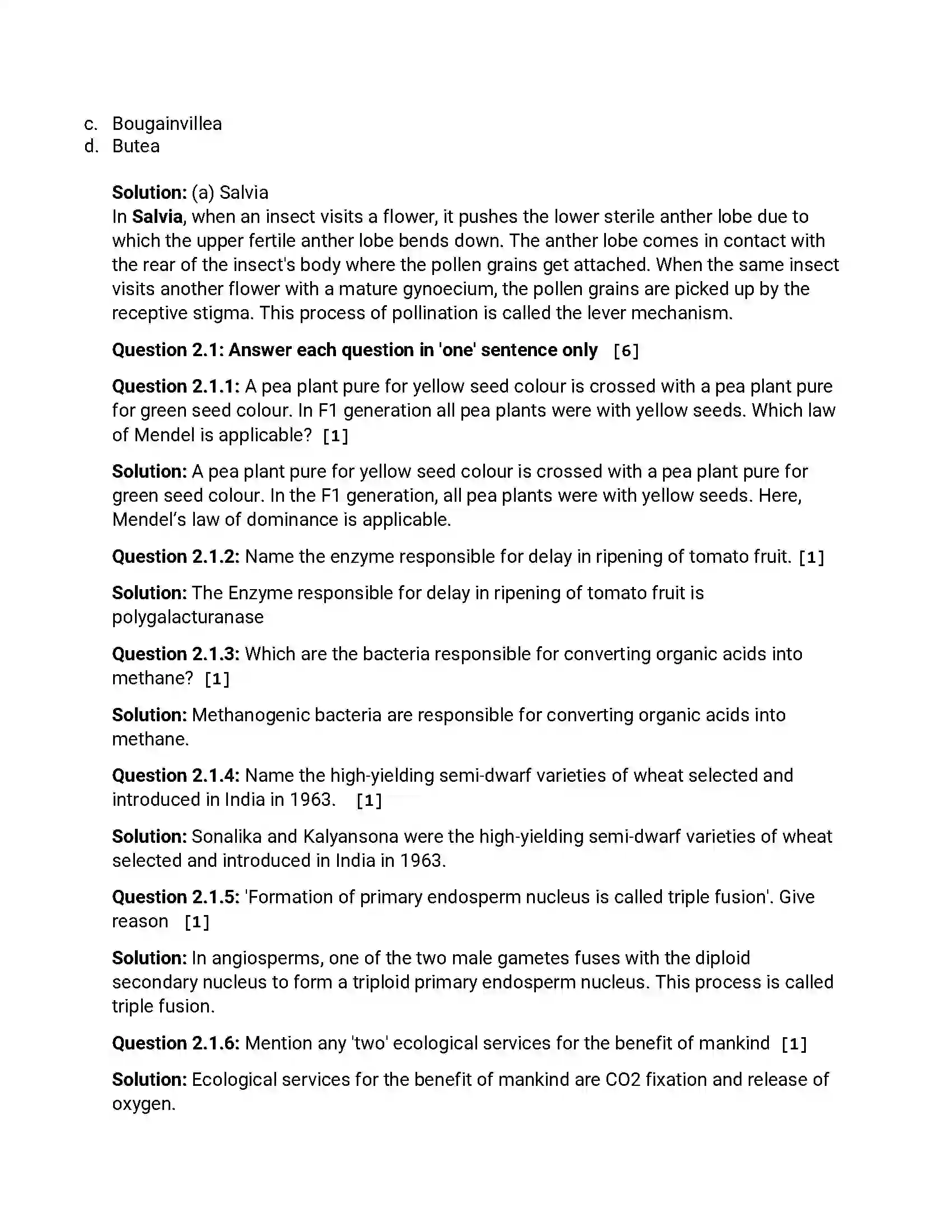 Maharashtra Board Class 12th 2015 Biology - March 2015 Previous Year Paper 3