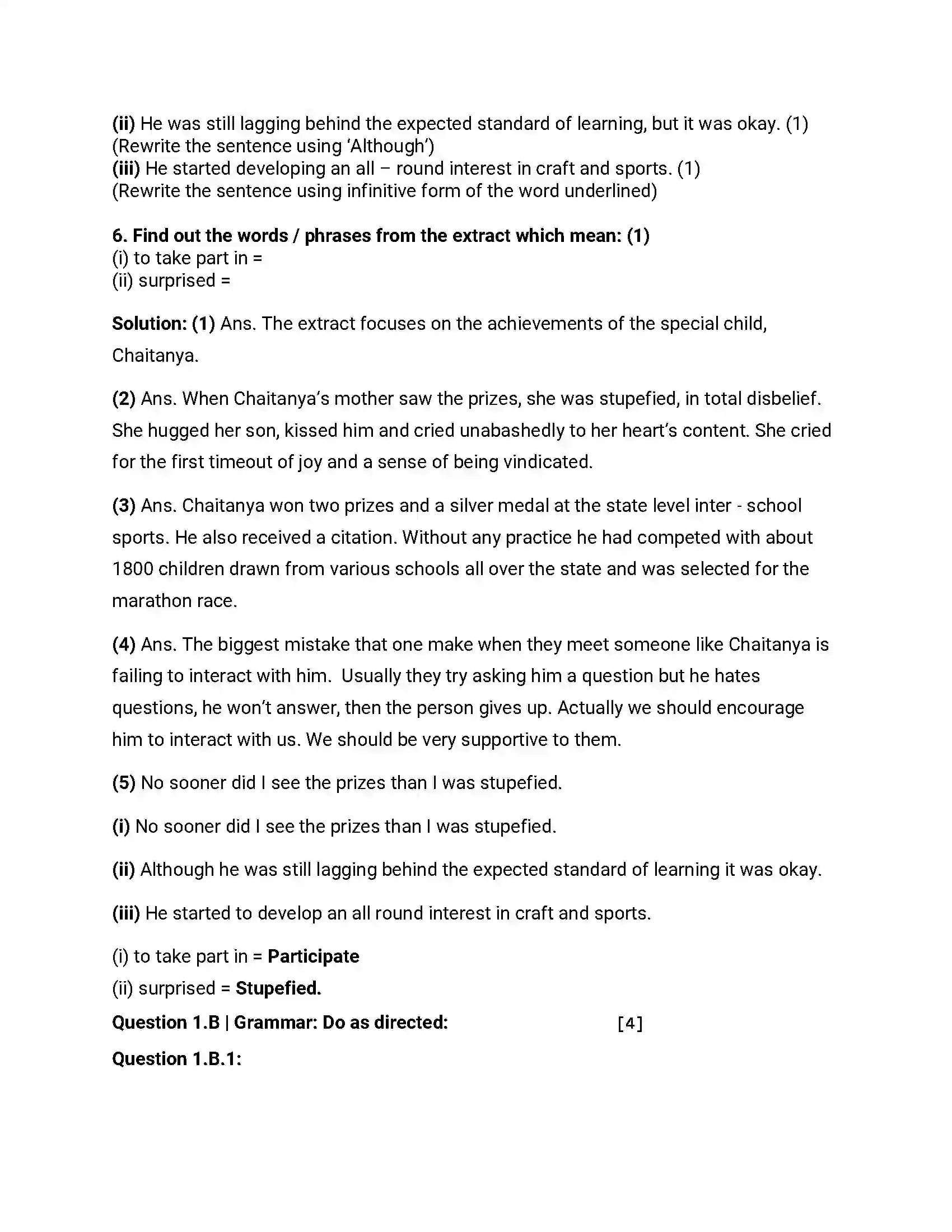 Maharashtra Board Class 12th 2015 English - March 2015 - Set-A Previous Year Paper 2