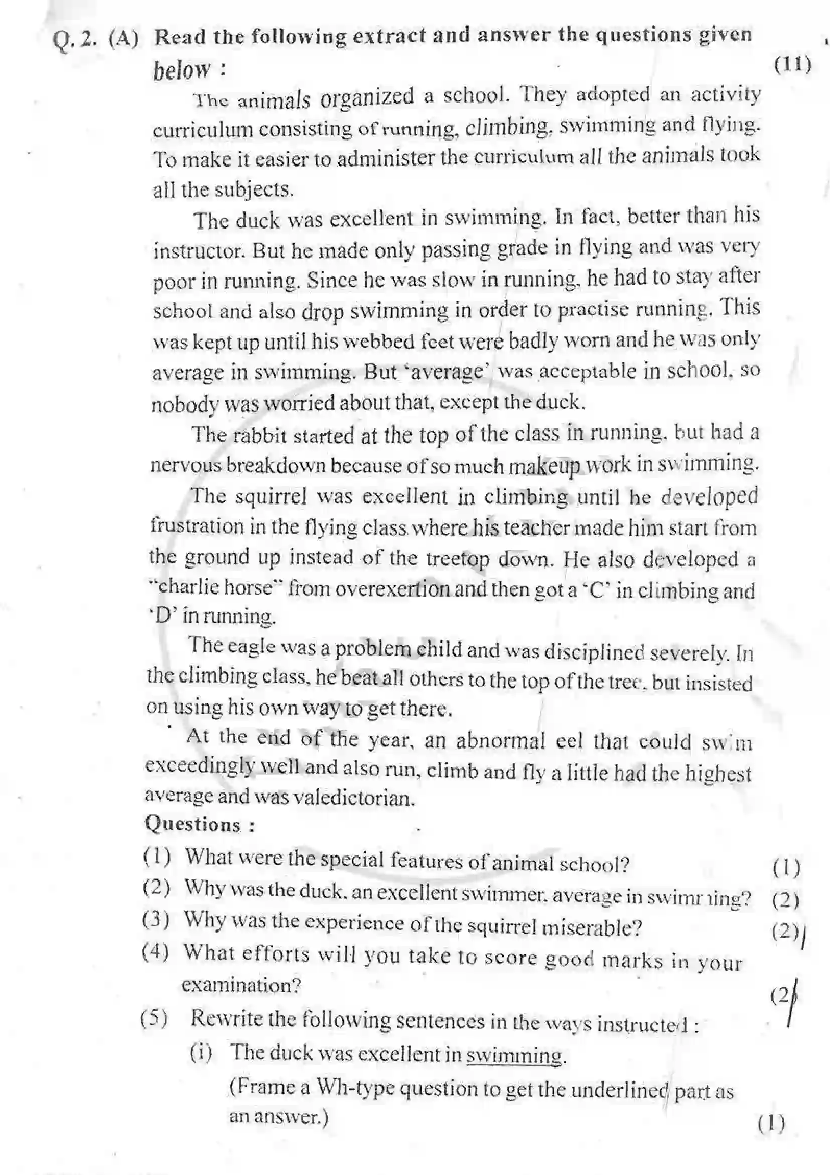 Maharashtra Board Class 12th 2015 English - March 2015 - Set-B Previous Year Paper 3
