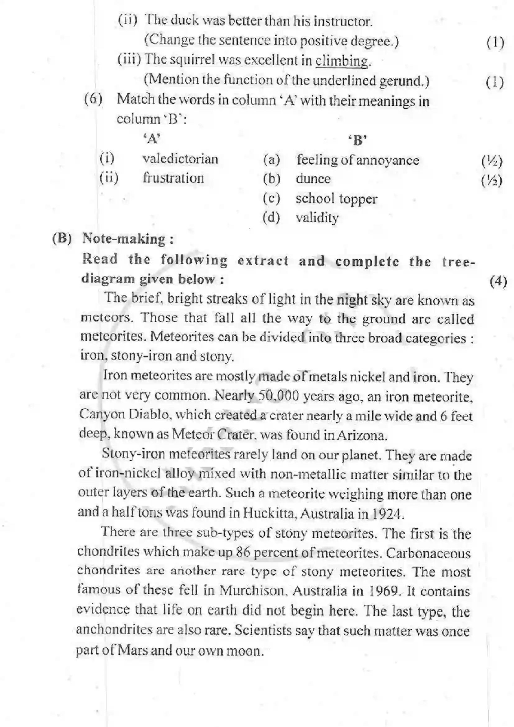 Maharashtra Board Class 12th 2015 English - March 2015 - Set-B Previous Year Paper 4
