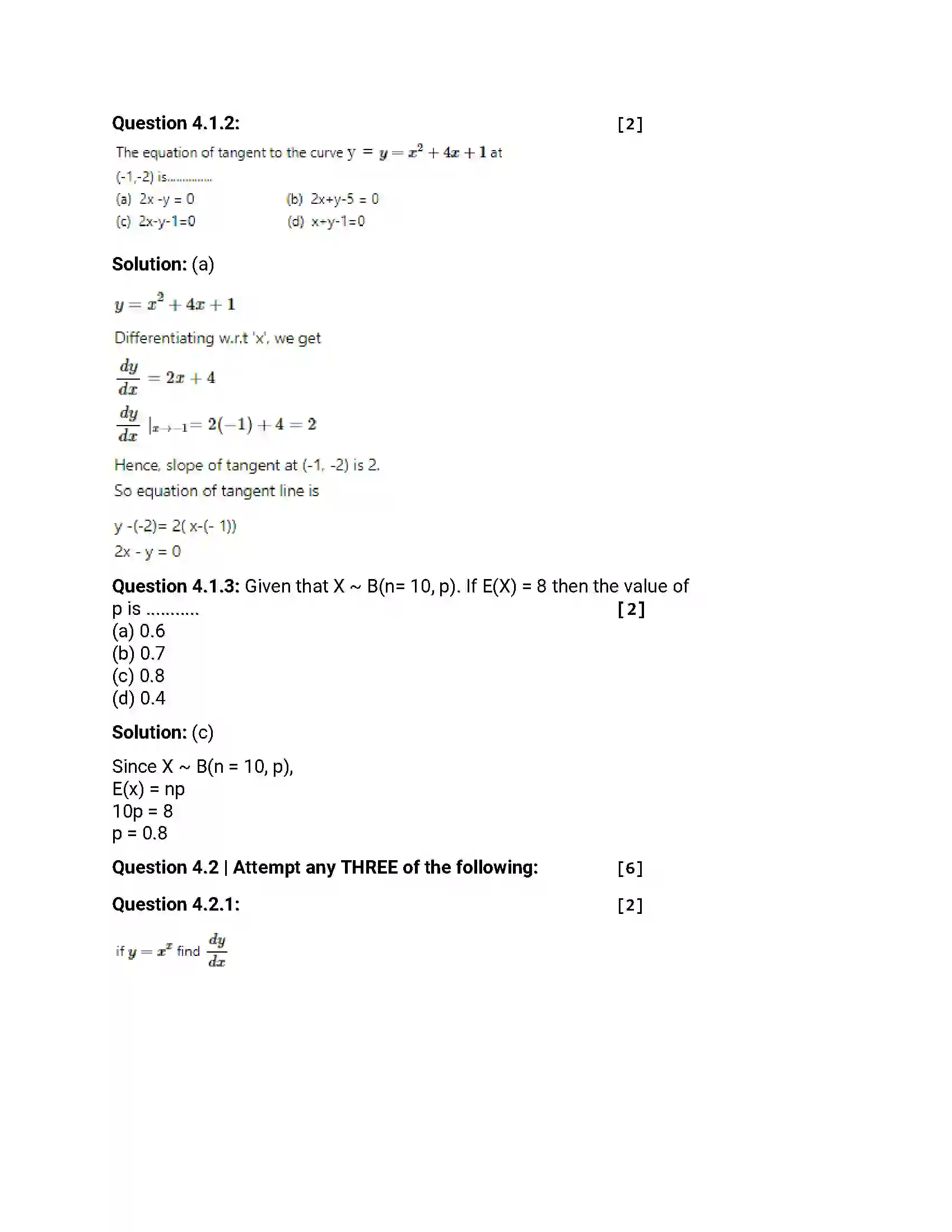 Maharashtra Board Class 12th 2016 Mathematics & Statistics - March 2016 Previous Year Paper 18