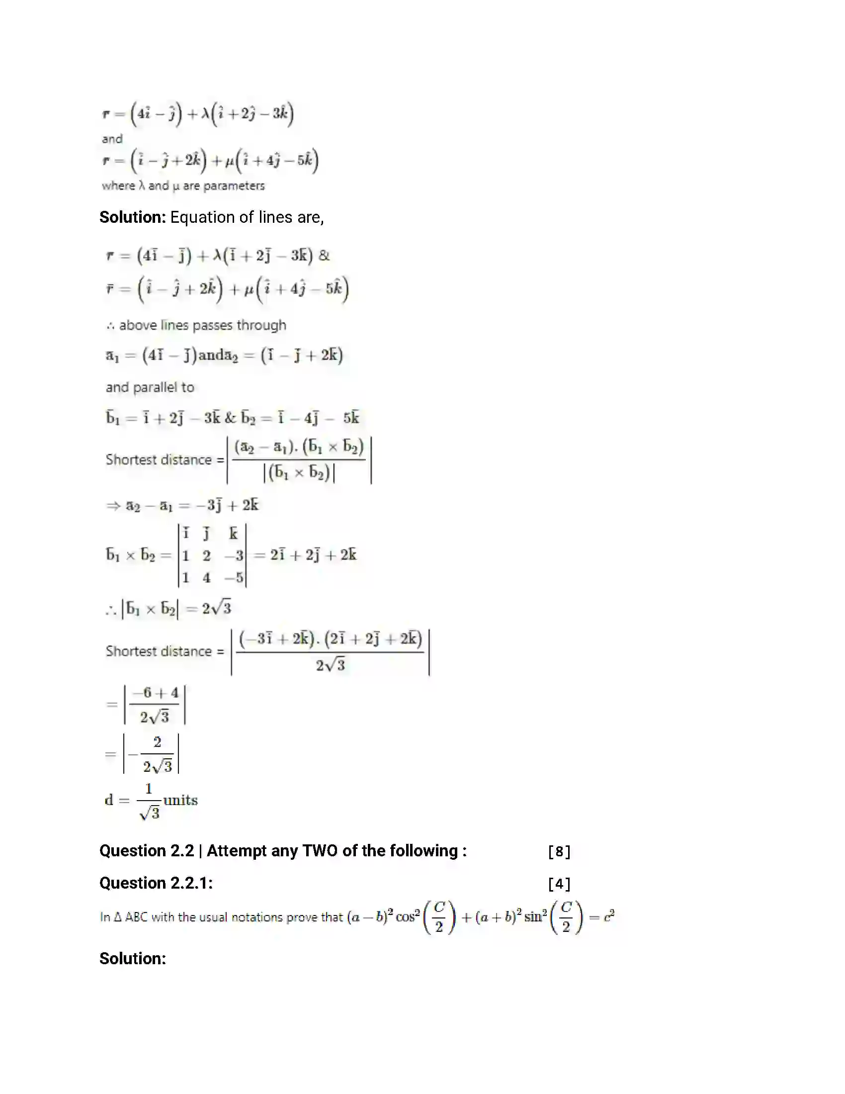 Maharashtra Board Class 12th 2016 Mathematics & Statistics - March 2016 Previous Year Paper 8