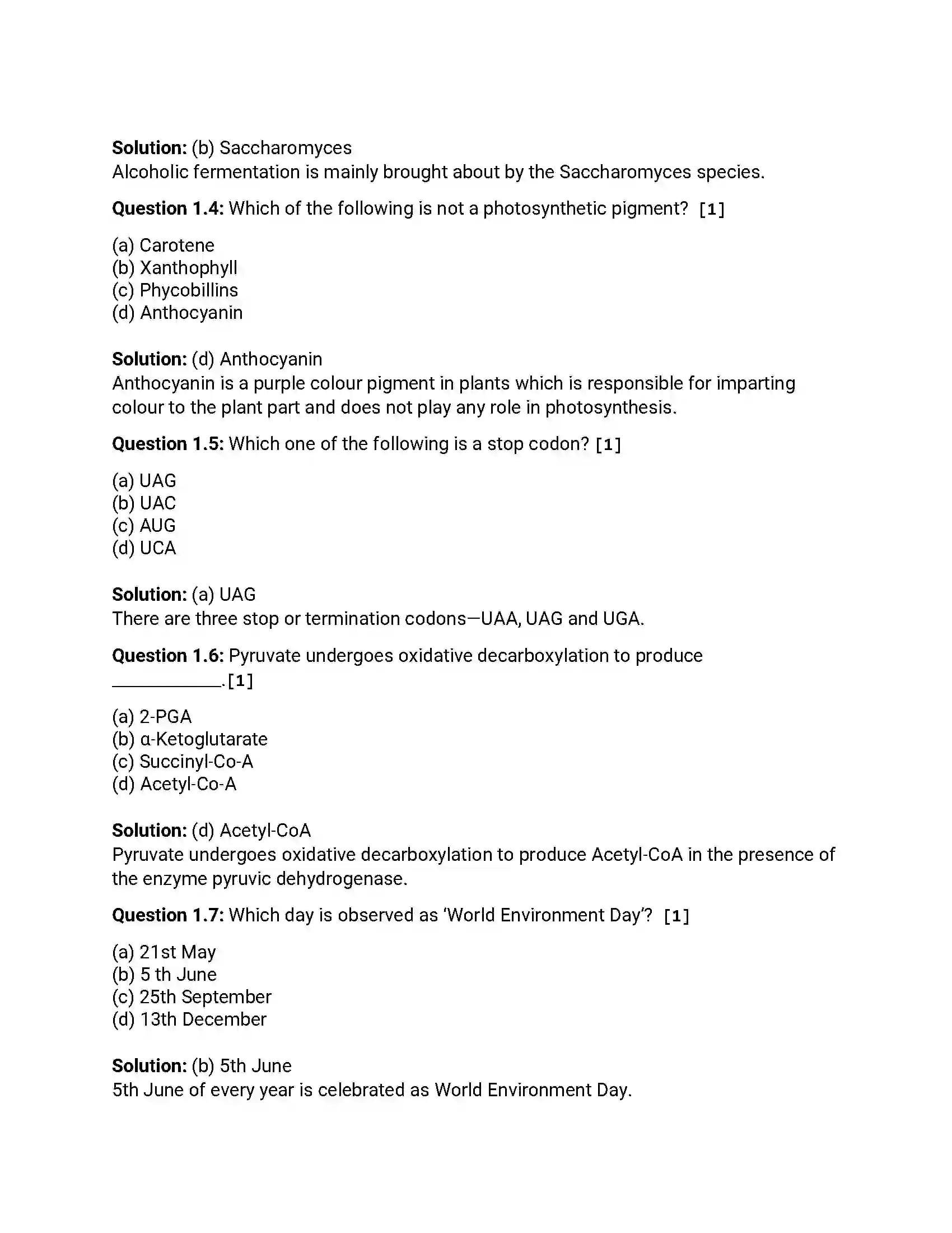 Maharashtra Board Class 12th 2016 Biology - March 2016 Previous Year Paper 2