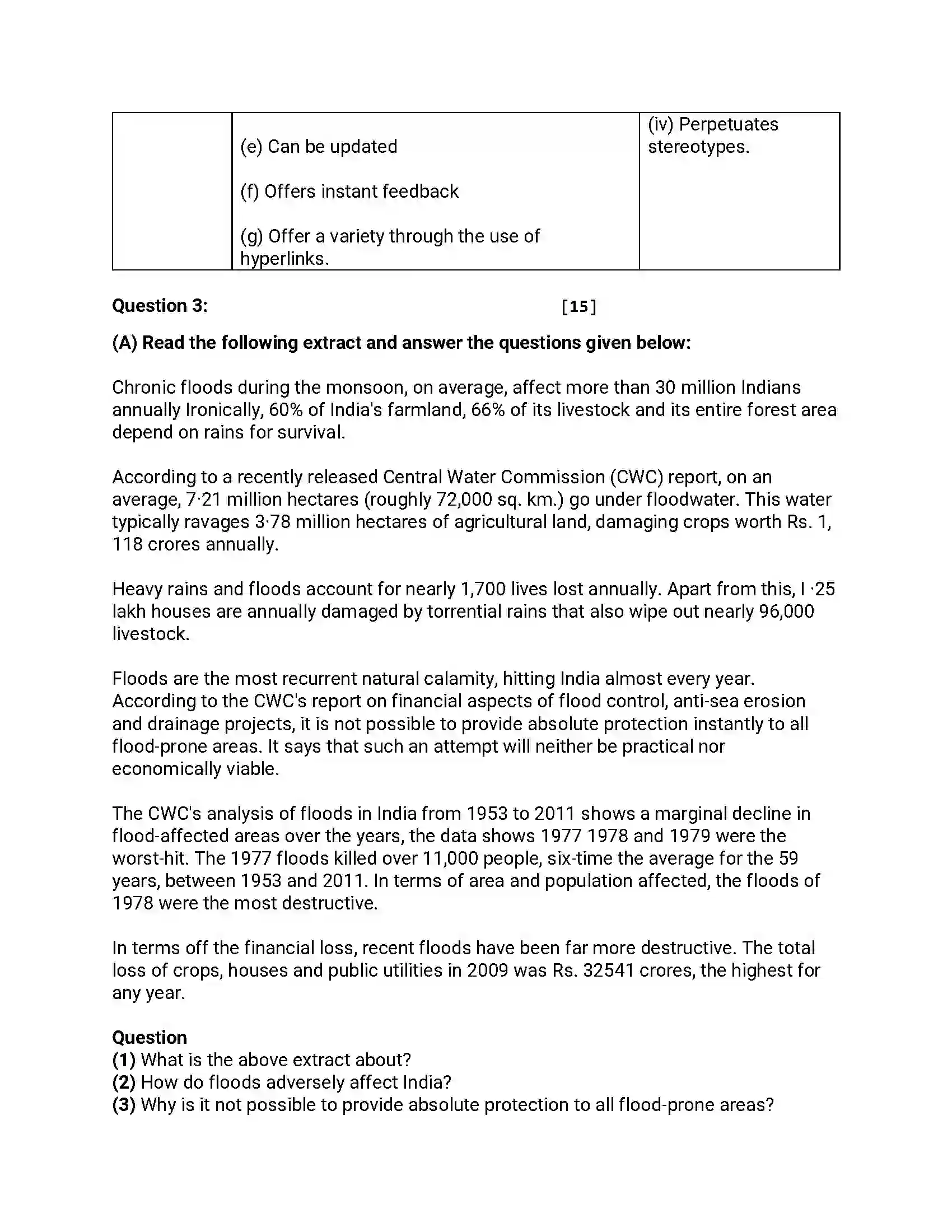 Maharashtra Board Class 12th 2016 English - March 2016 - Set-A Previous Year Paper 6