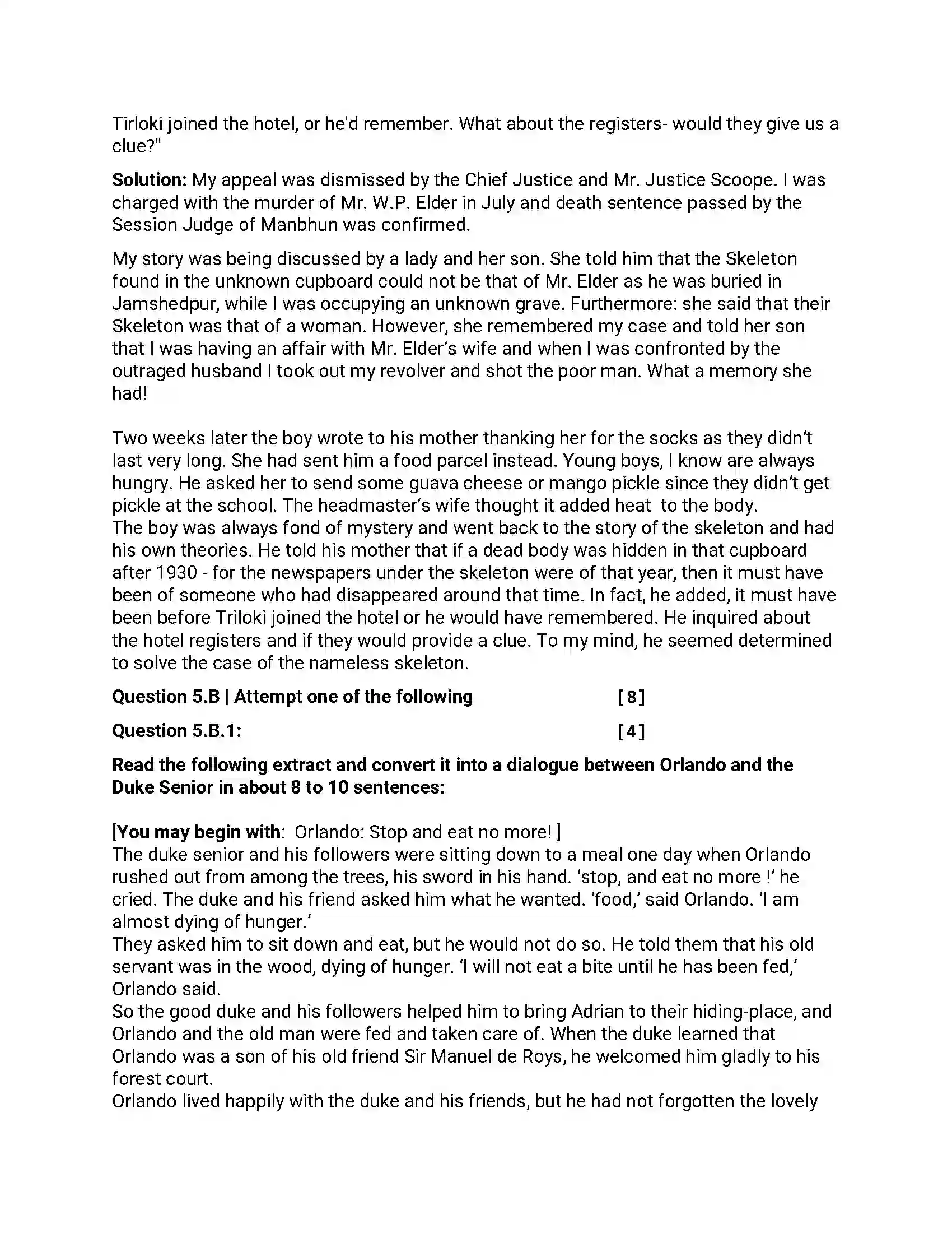 Maharashtra Board Class 12th 2016 English - March 2016 - Set-B Previous Year Paper 10