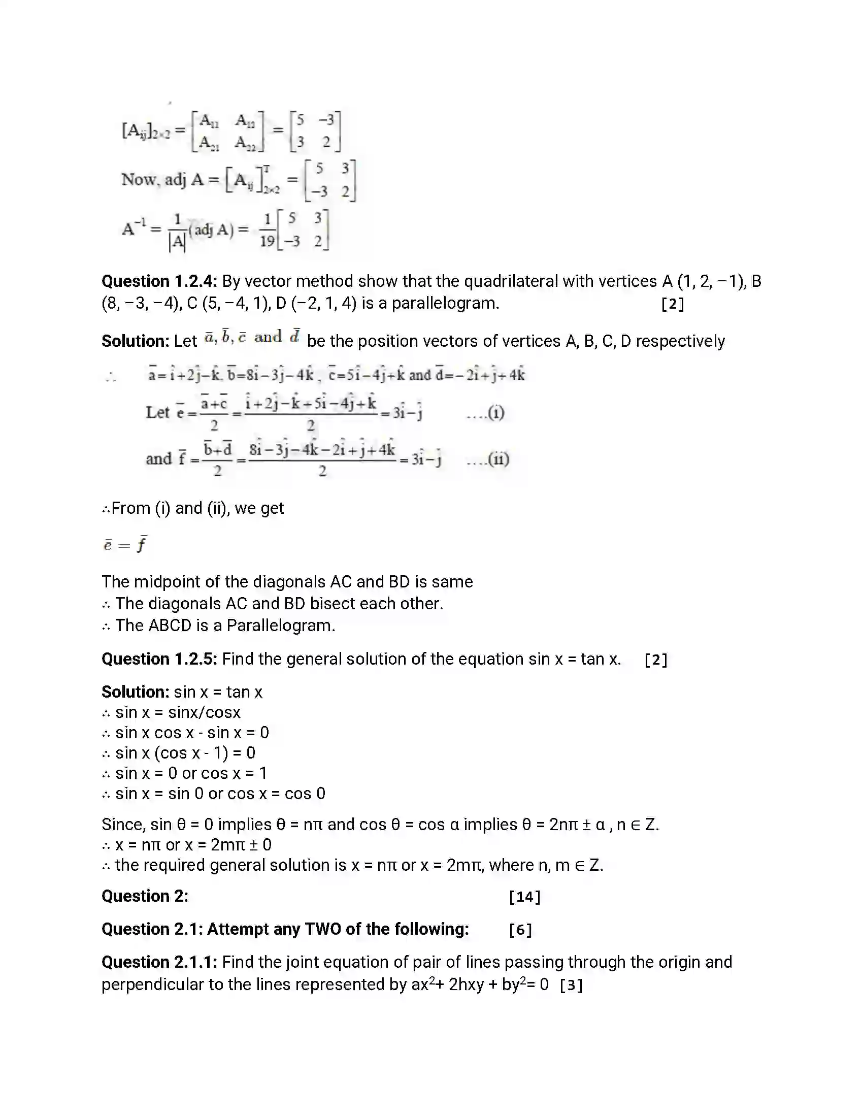 Maharashtra Board Class 12th 2016 Mathematics & Statistics - Jul 2016 Previous Year Paper 4