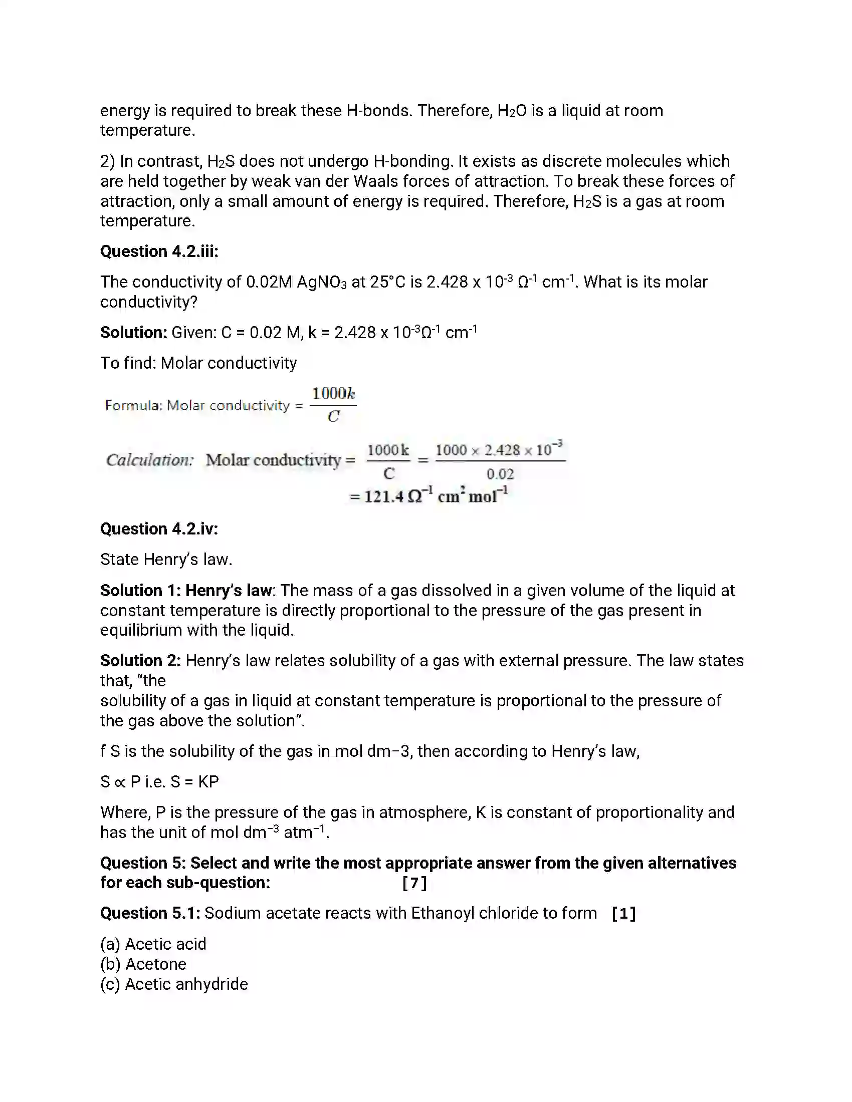 Maharashtra Board Class 12th 2016 Chemistry - Jul 2016 Previous Year Paper 13