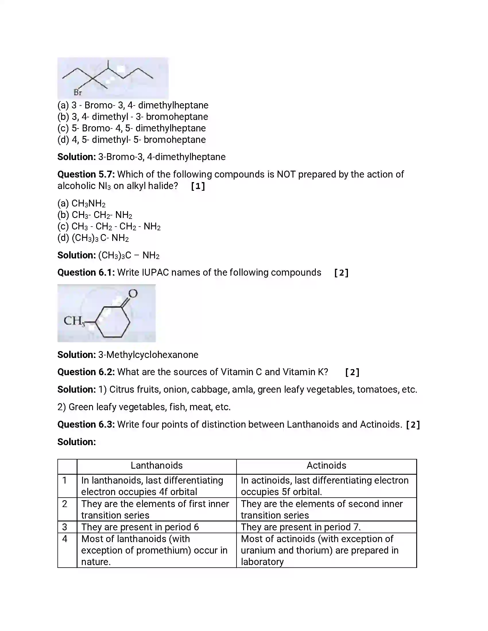Maharashtra Board Class 12th 2016 Chemistry - Jul 2016 Previous Year Paper 15