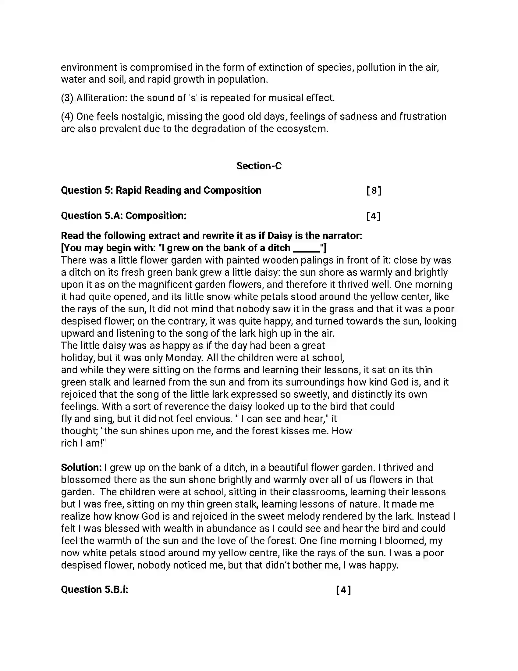 Maharashtra Board Class 12th 2016 English - Jul 2016 - Set-A Previous Year Paper 9