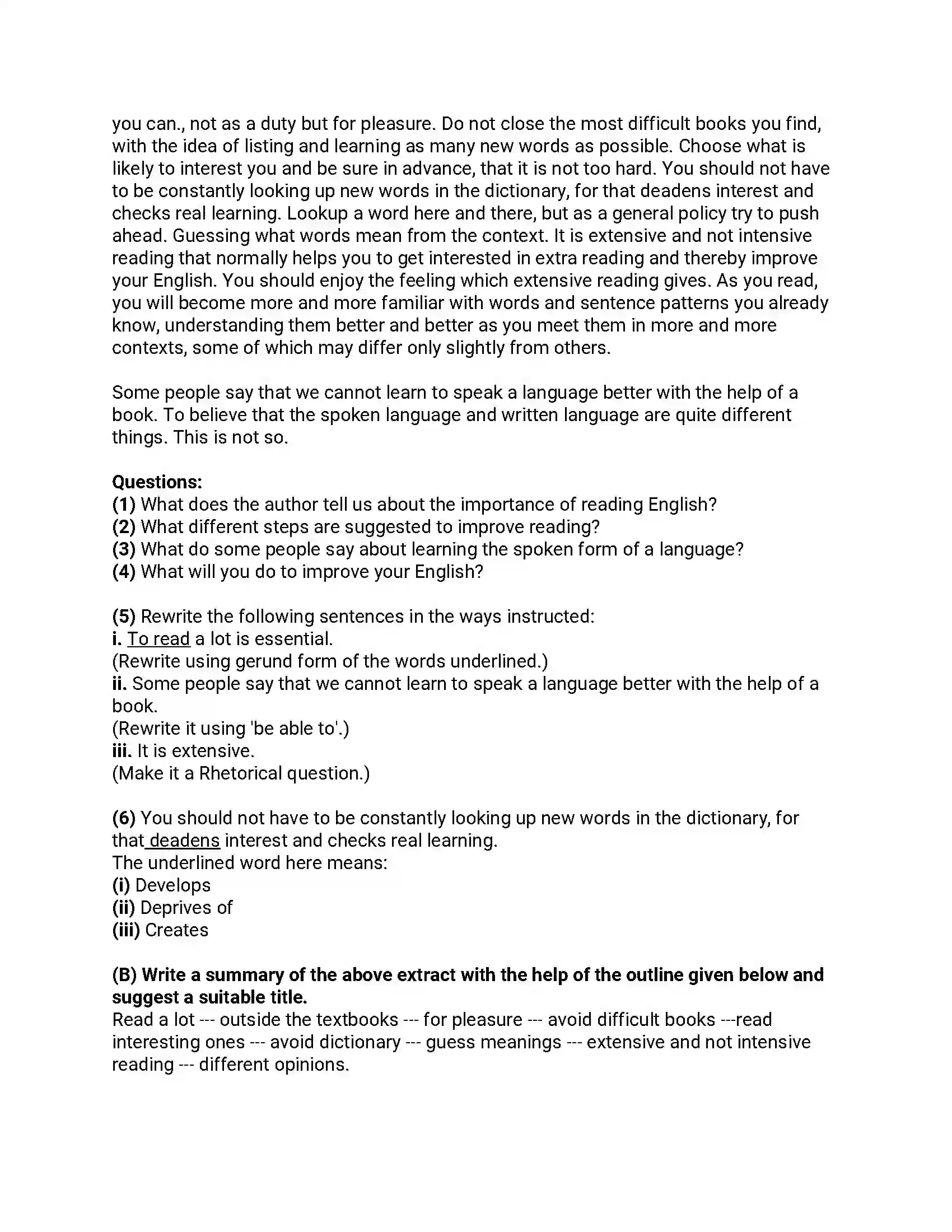 Maharashtra Board Class 12th 2016 English - Jul 2016 - Set-C Previous Year Paper 6