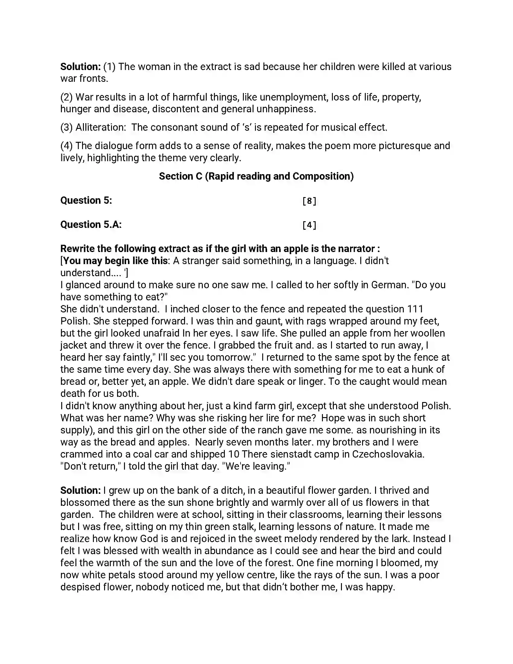 Maharashtra Board Class 12th 2016 English - Jul 2016 - Set-C Previous Year Paper 9