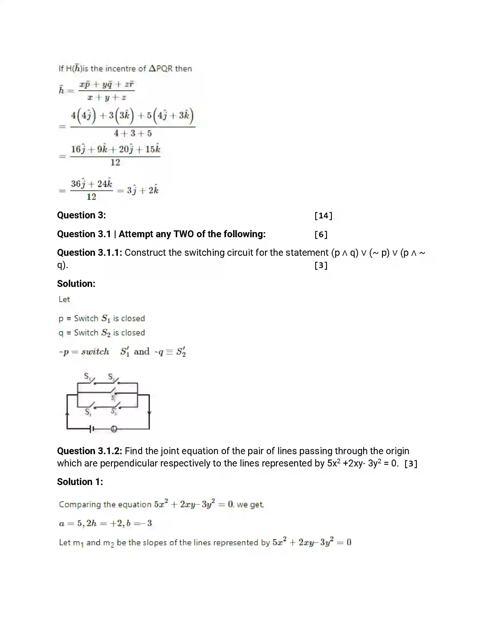 Maharashtra Board Class 12th 2017 Mathematics & Statistics - March 2017 Previous Year Paper 10