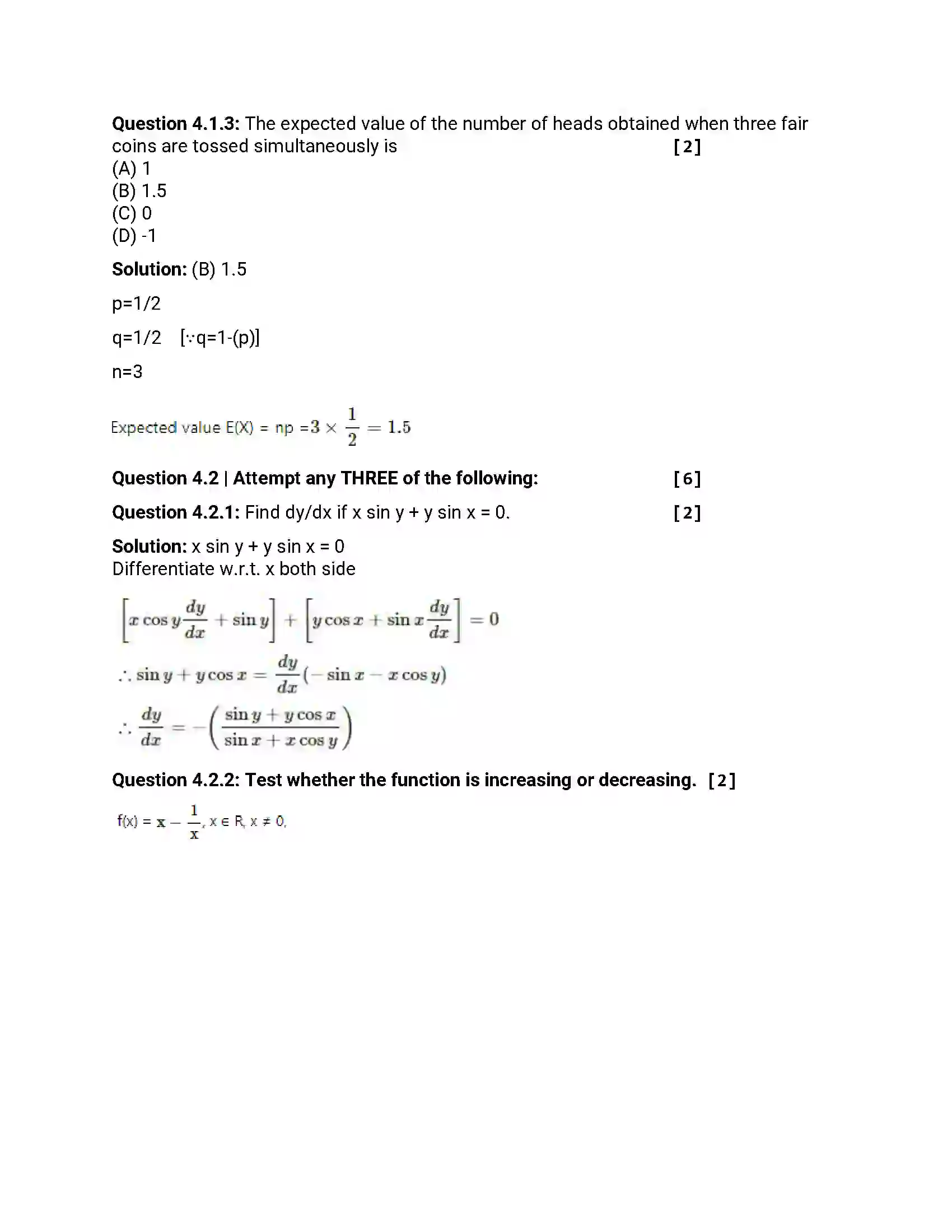 Maharashtra Board Class 12th 2017 Mathematics & Statistics - March 2017 Previous Year Paper 19