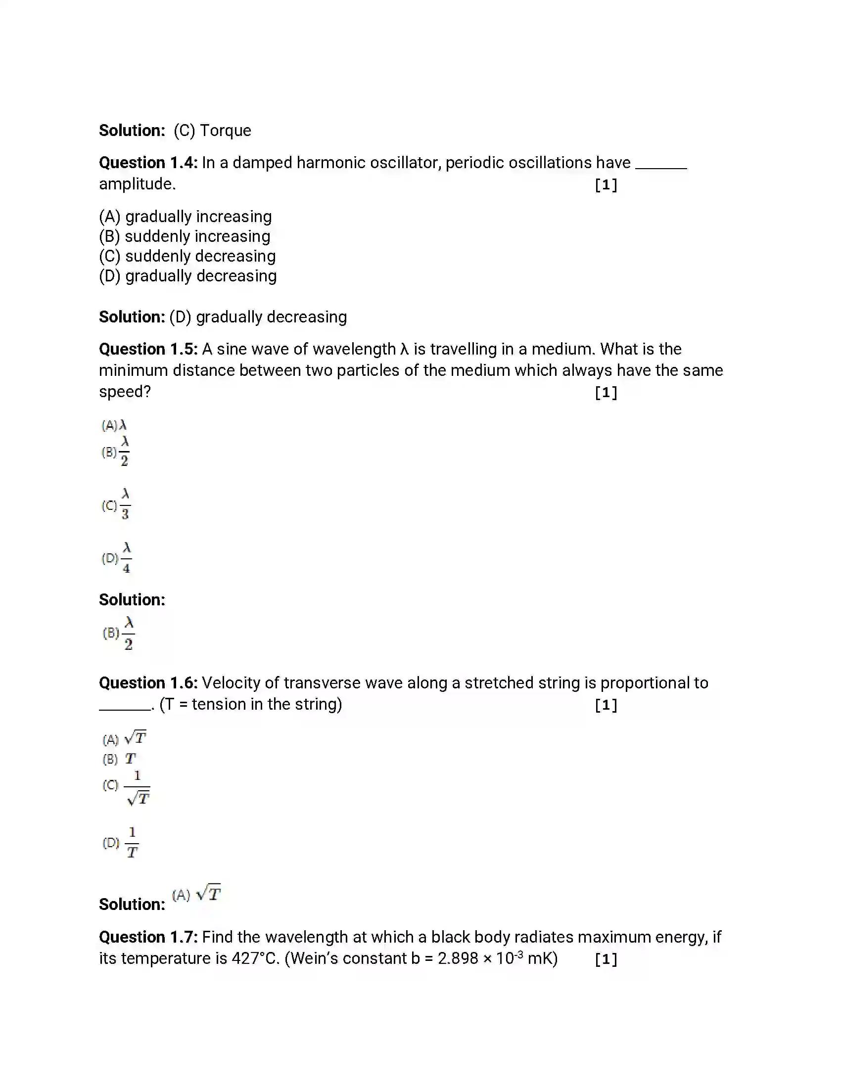 Maharashtra Board Class 12th 2017 Physics - March 2017 Previous Year Paper 2