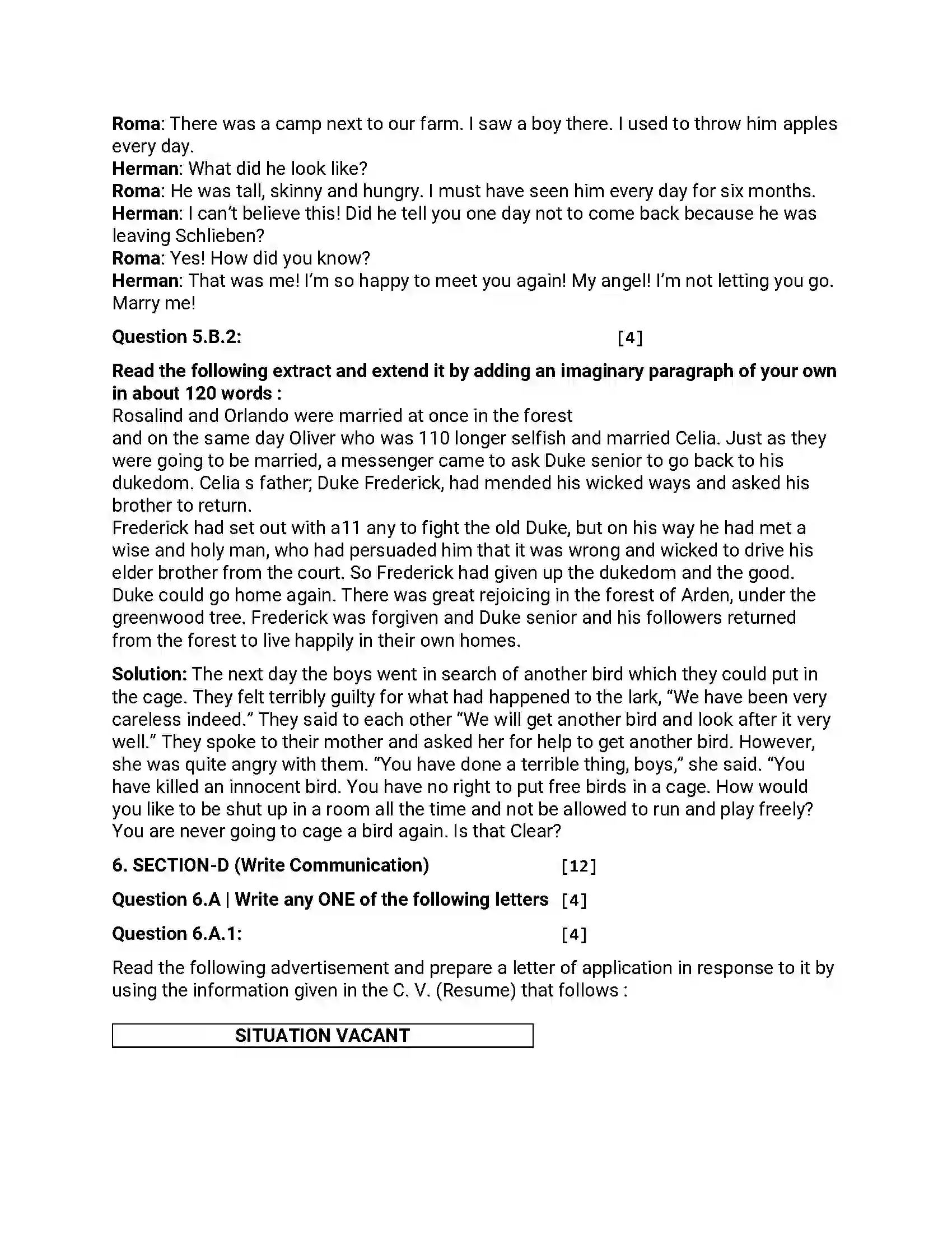 Maharashtra Board Class 12th 2017 English - March 2017 - Set-B Previous Year Paper 11