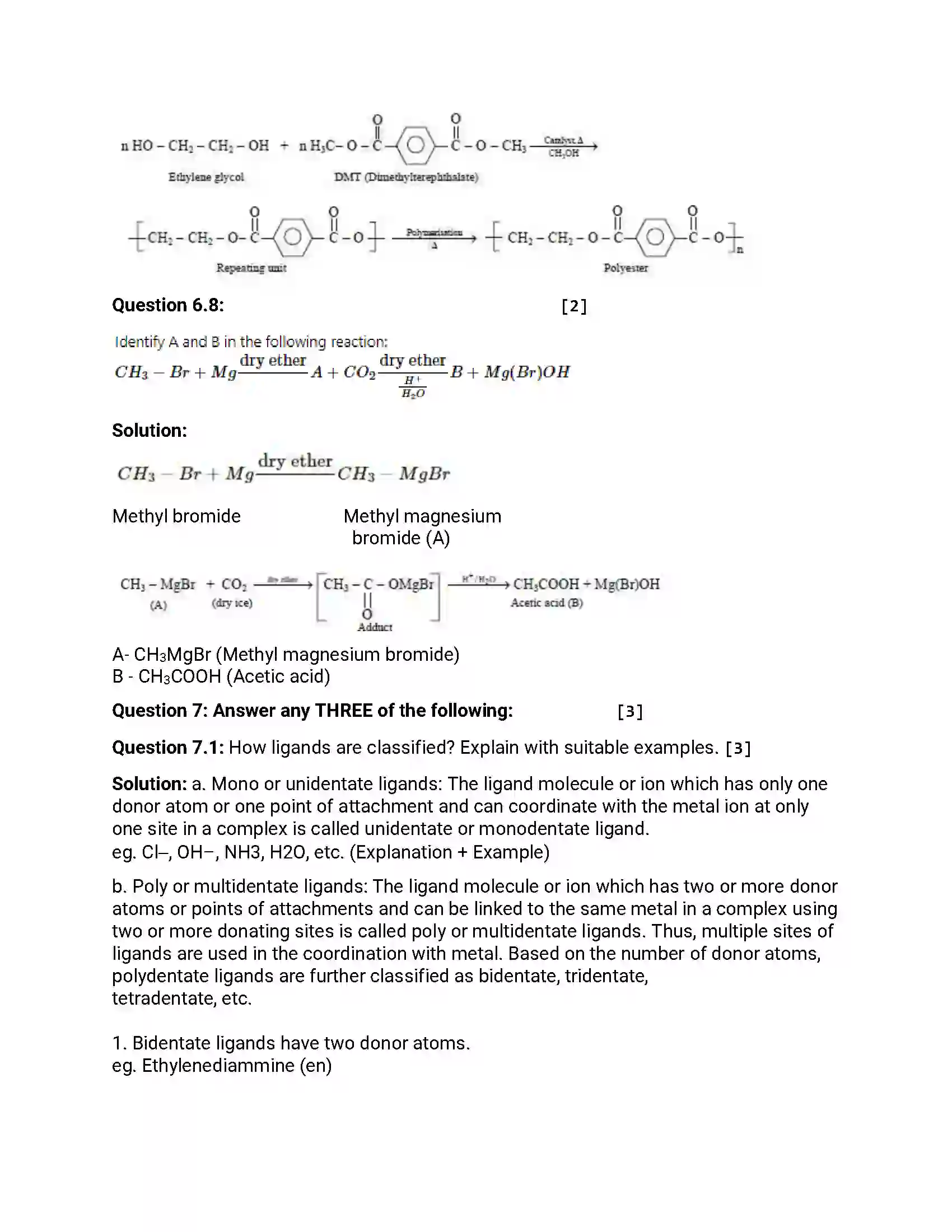 Maharashtra Board Class 12th 2017 Chemistry - Jul 2017 Previous Year Paper 20