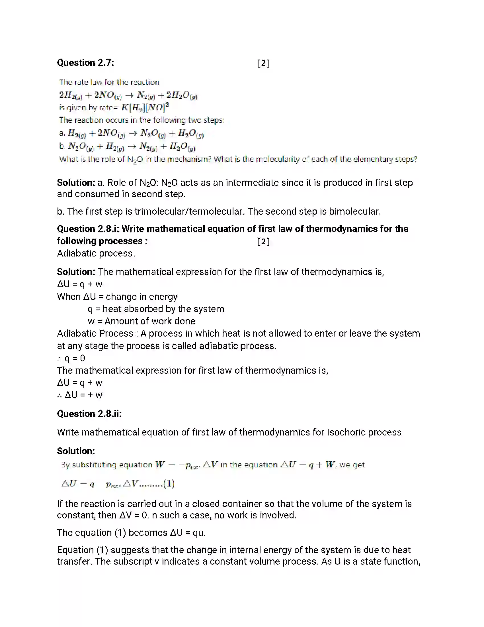 Maharashtra Board Class 12th 2017 Chemistry - Jul 2017 Previous Year Paper 6