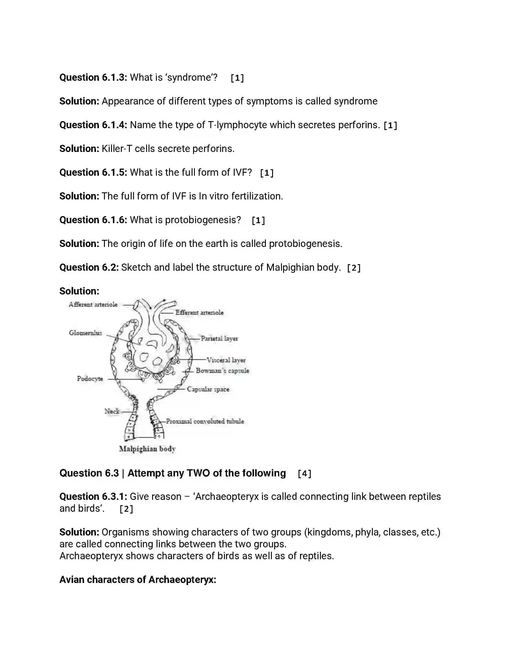 Maharashtra Board Class 12th 2017 Biology - Jul 2017 Previous Year Paper 10