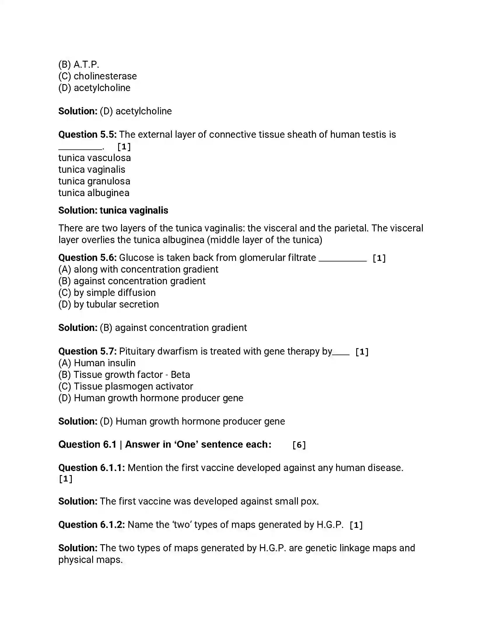 Maharashtra Board Class 12th 2017 Biology - Jul 2017 Previous Year Paper 9