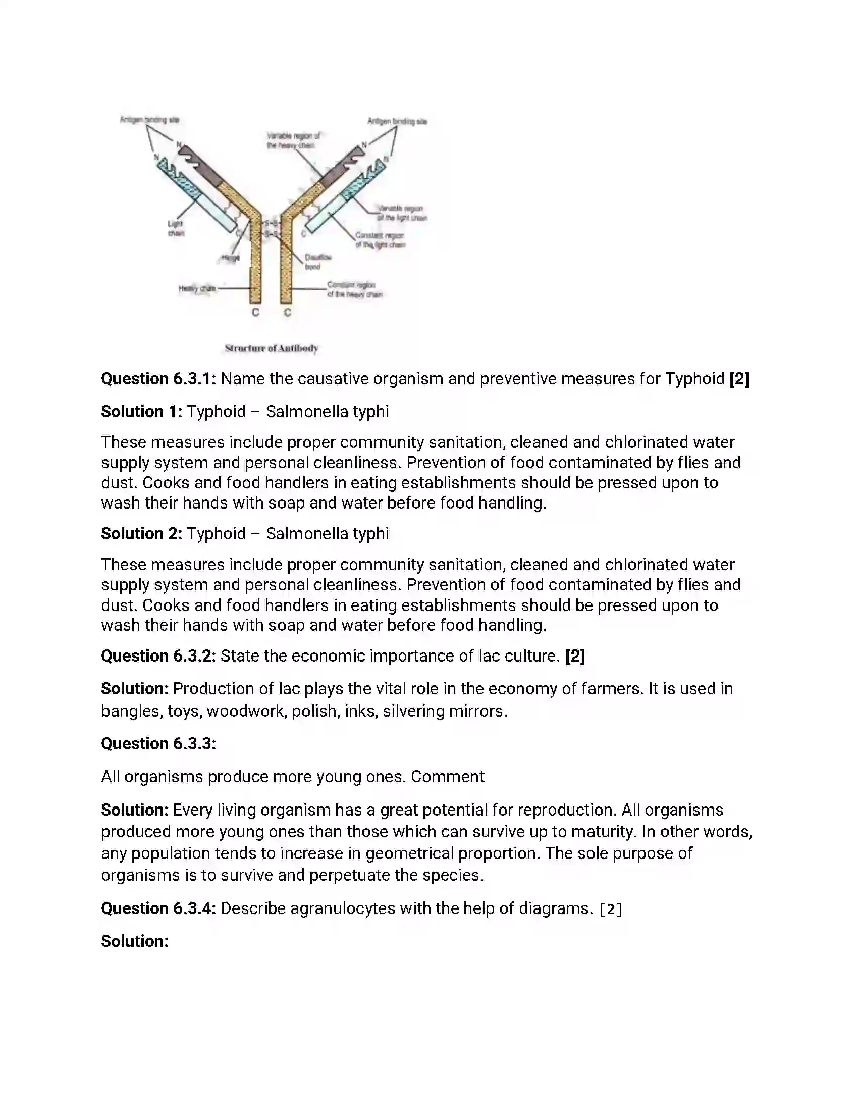 Maharashtra Board Class 12th 2018 Biology March - 2018 Previous Year Paper 14