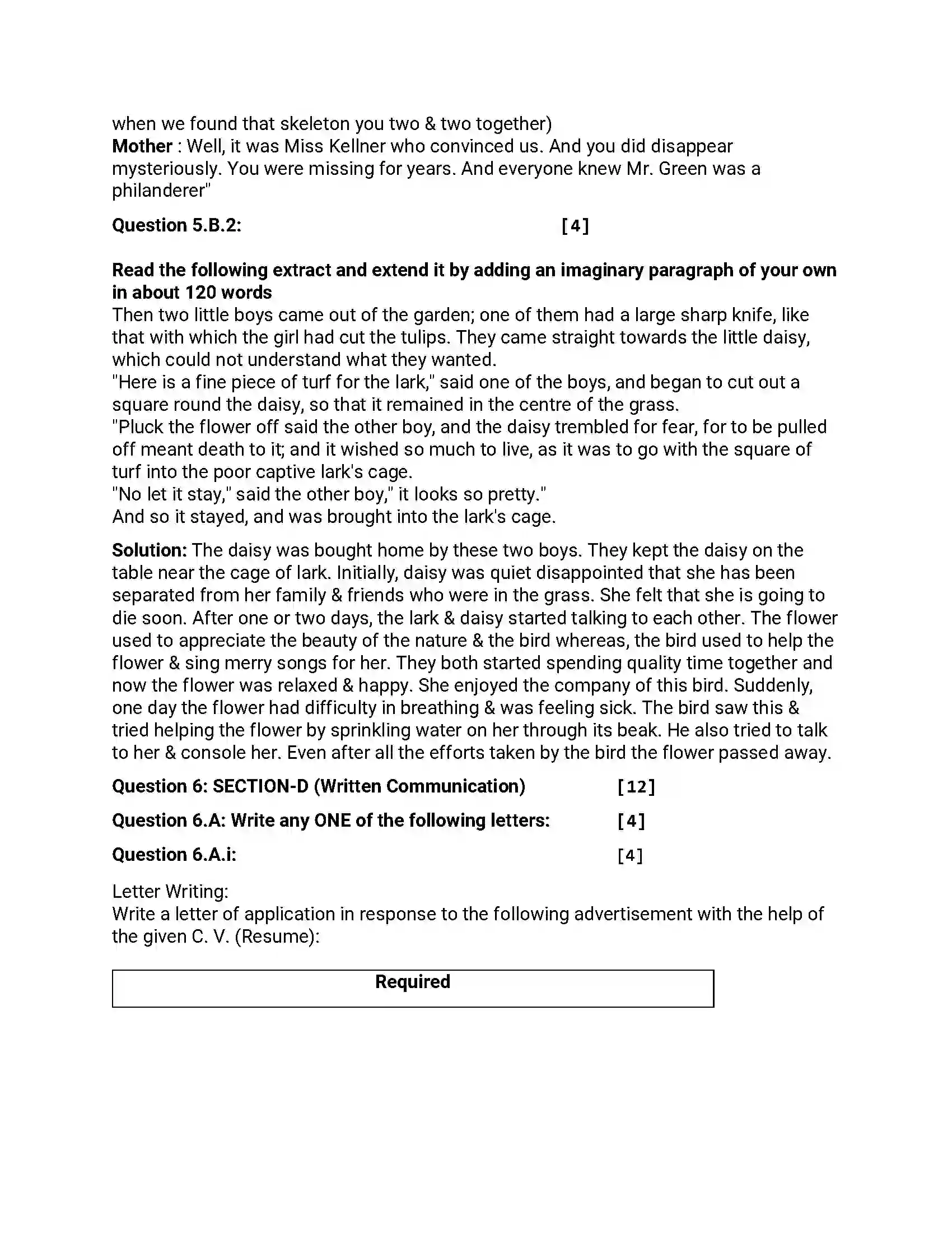 Maharashtra Board Class 12th 2018 English - March 2018 - Set-C Previous Year Paper 11