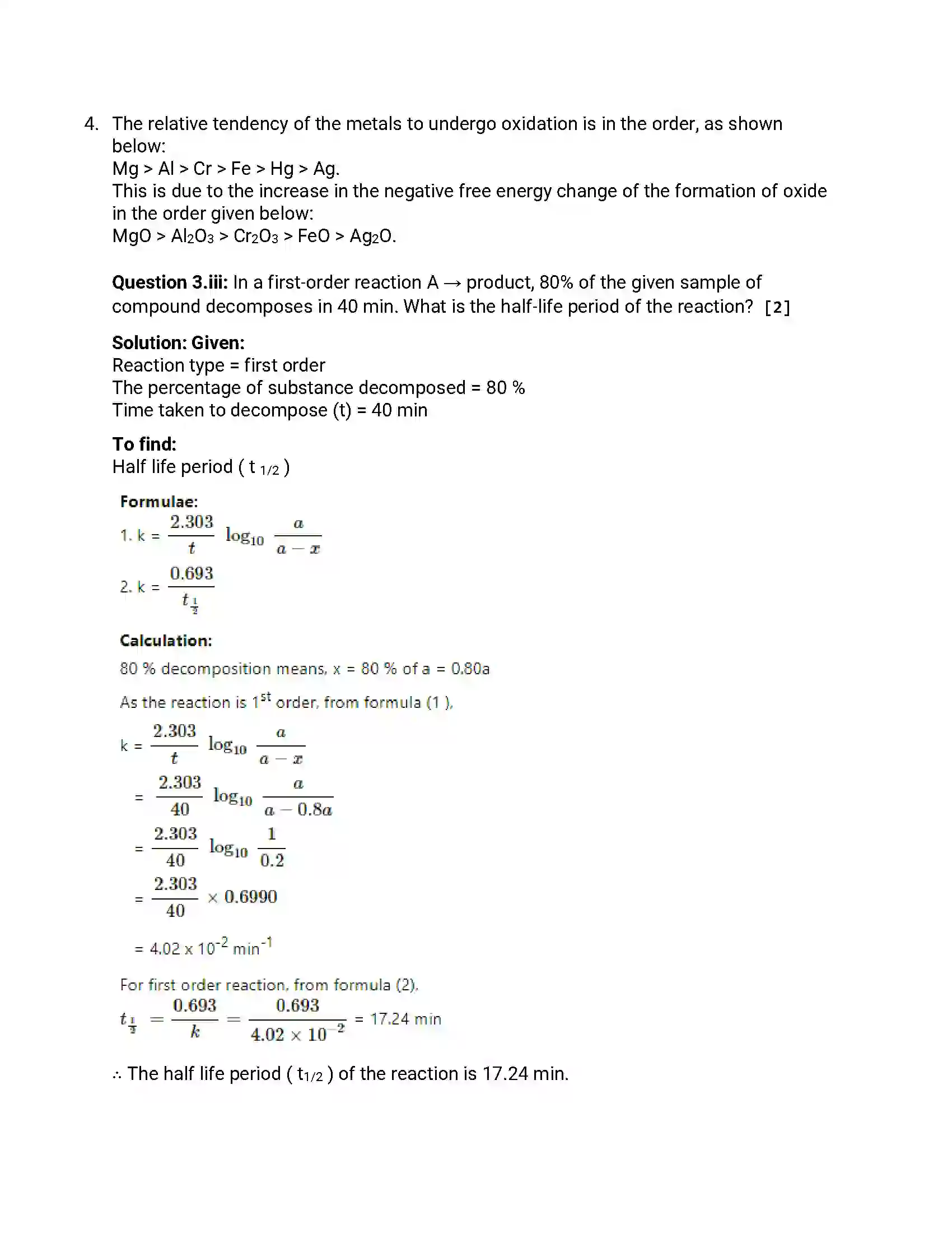 Maharashtra Board Class 12th 2018 Chemistry - Jul 2018 - Set-1 Previous Year Paper 10