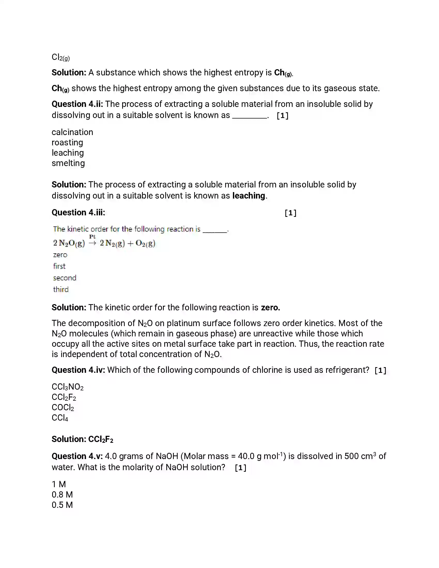 Maharashtra Board Class 12th 2018 Chemistry - Jul 2018 - Set-1 Previous Year Paper 13