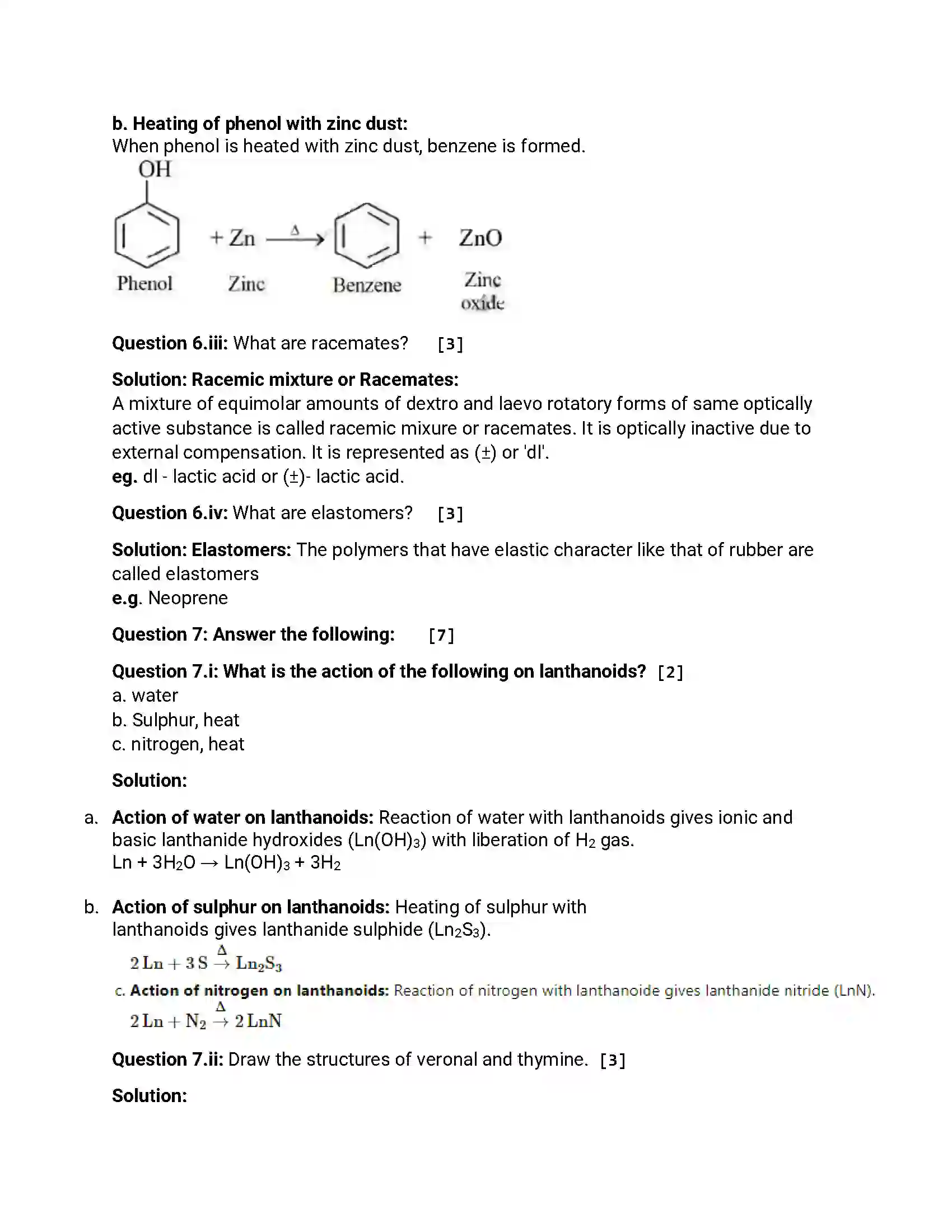 Maharashtra Board Class 12th 2018 Chemistry - Jul 2018 - Set-1 Previous Year Paper 20
