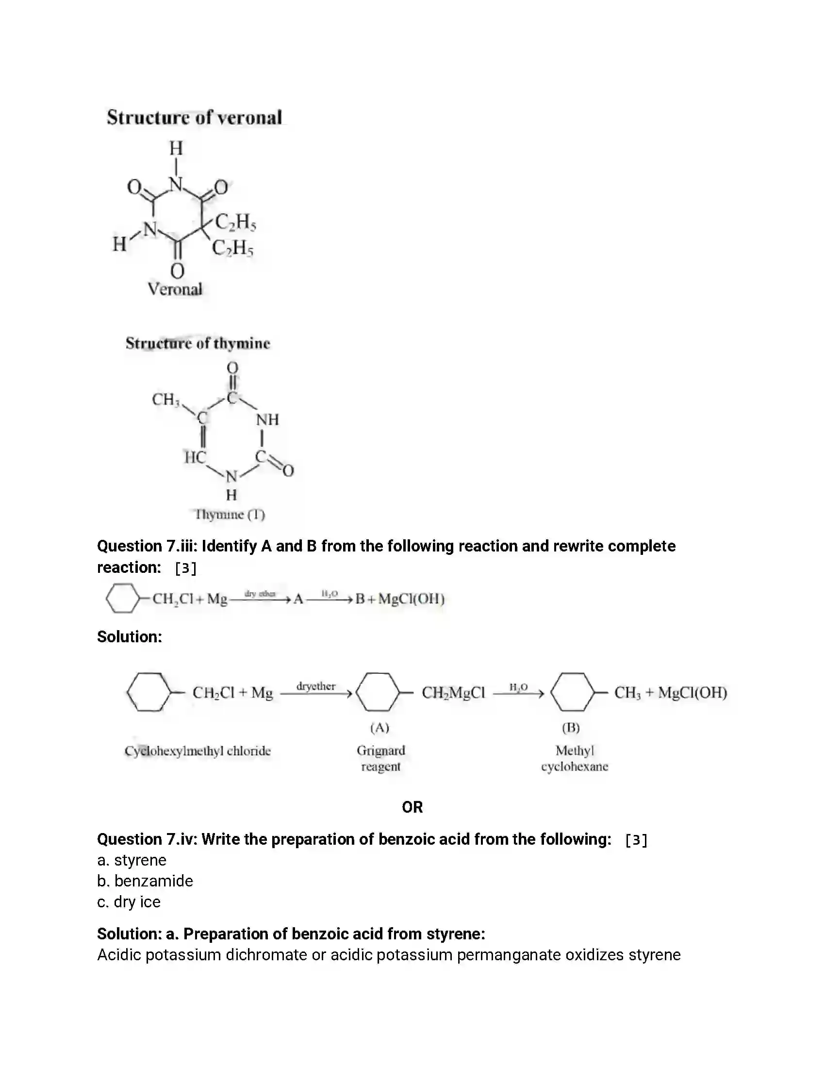 Maharashtra Board Class 12th 2018 Chemistry - Jul 2018 - Set-1 Previous Year Paper 21