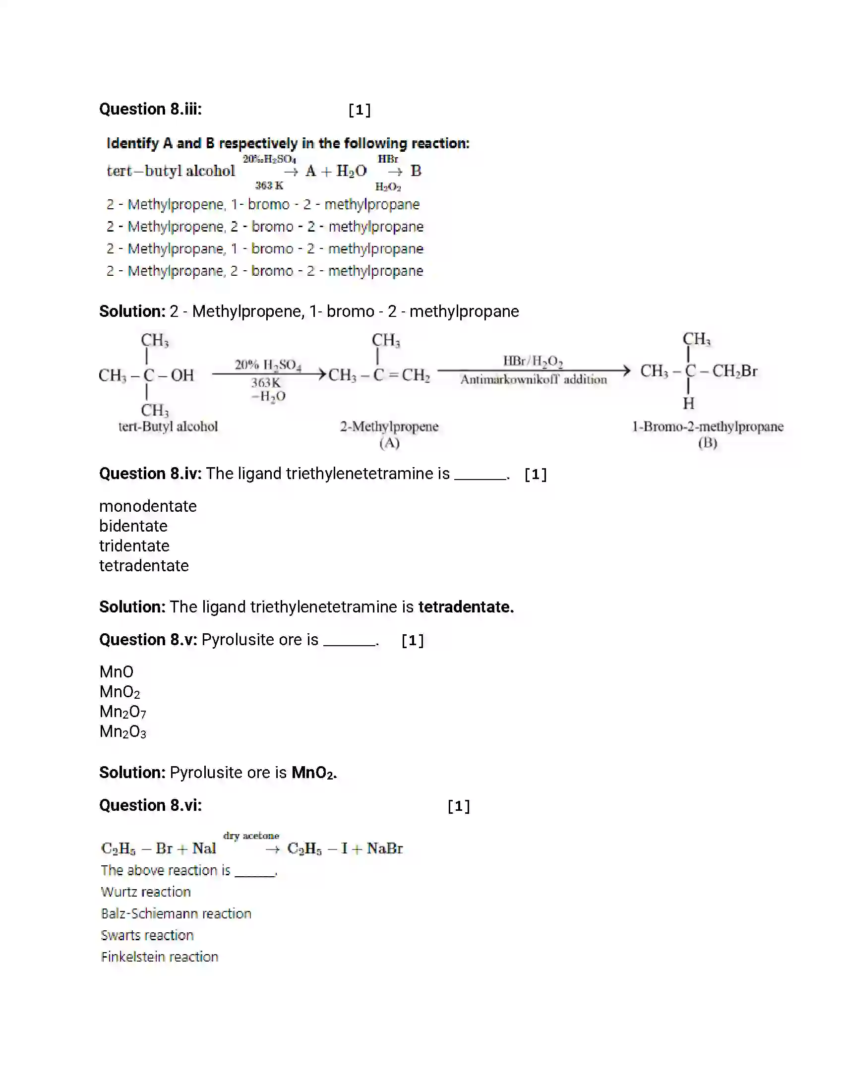 Maharashtra Board Class 12th 2018 Chemistry - Jul 2018 - Set-1 Previous Year Paper 24