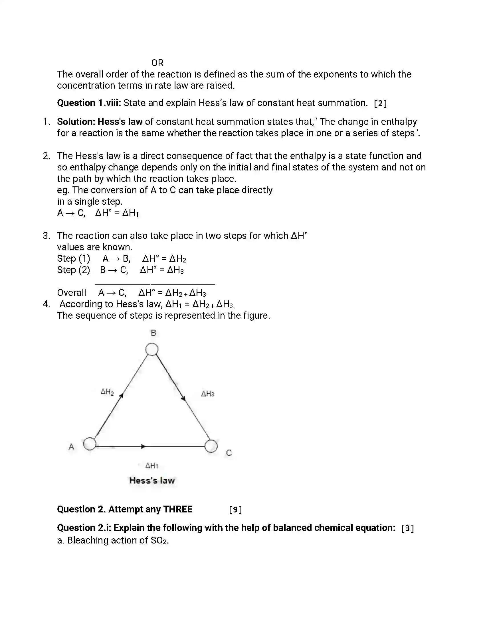 Maharashtra Board Class 12th 2018 Chemistry - Jul 2018 - Set-1 Previous Year Paper 4