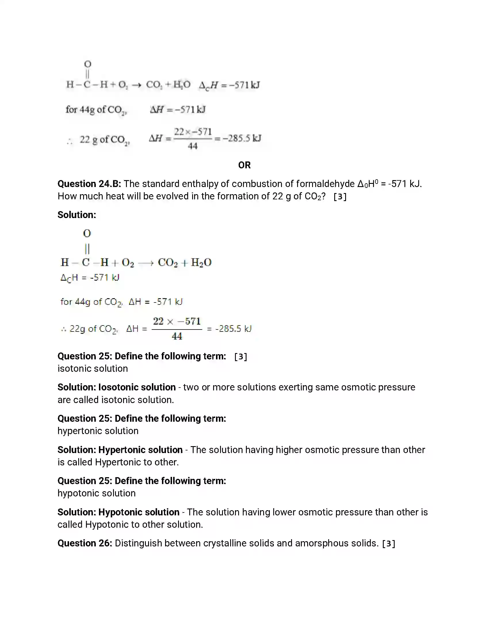 Maharashtra Board Class 12th 2019 Chemistry - Feb 2019 - Set-1 Previous Year Paper 11