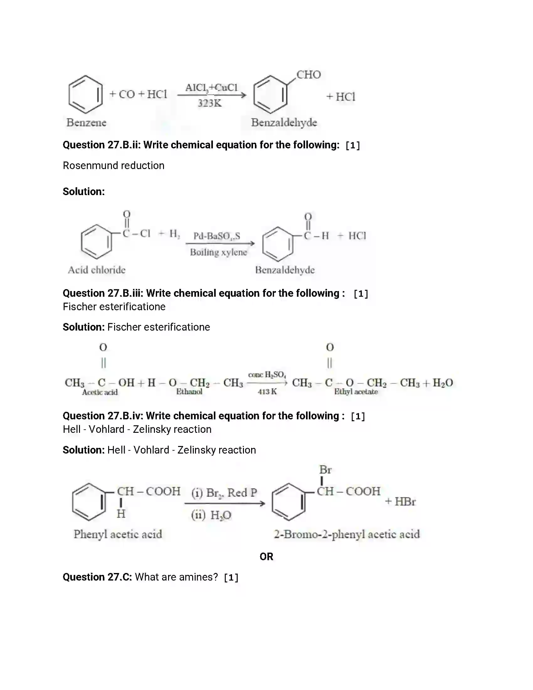 Maharashtra Board Class 12th 2019 Chemistry - Feb 2019 - Set-1 Previous Year Paper 13