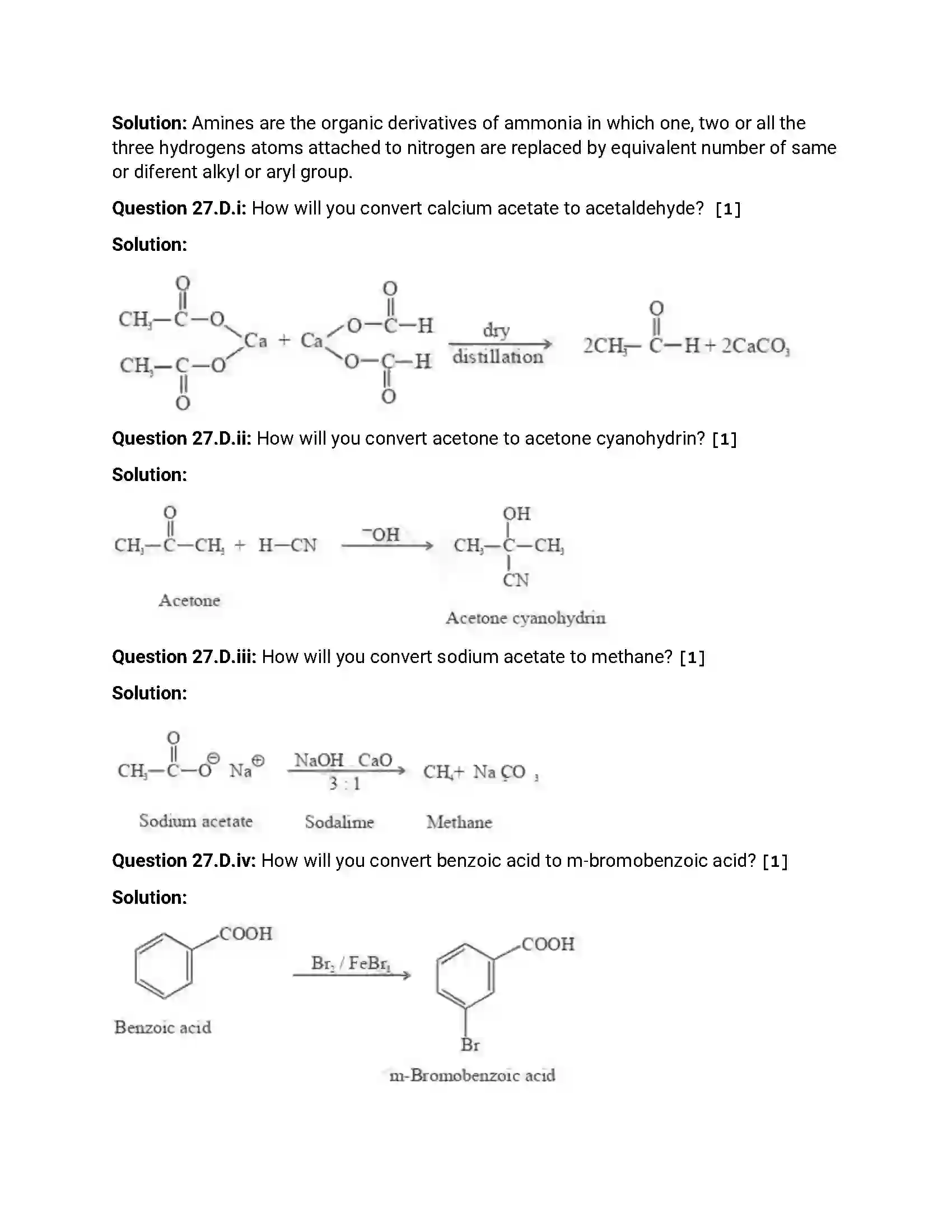 Maharashtra Board Class 12th 2019 Chemistry - Feb 2019 - Set-1 Previous Year Paper 14