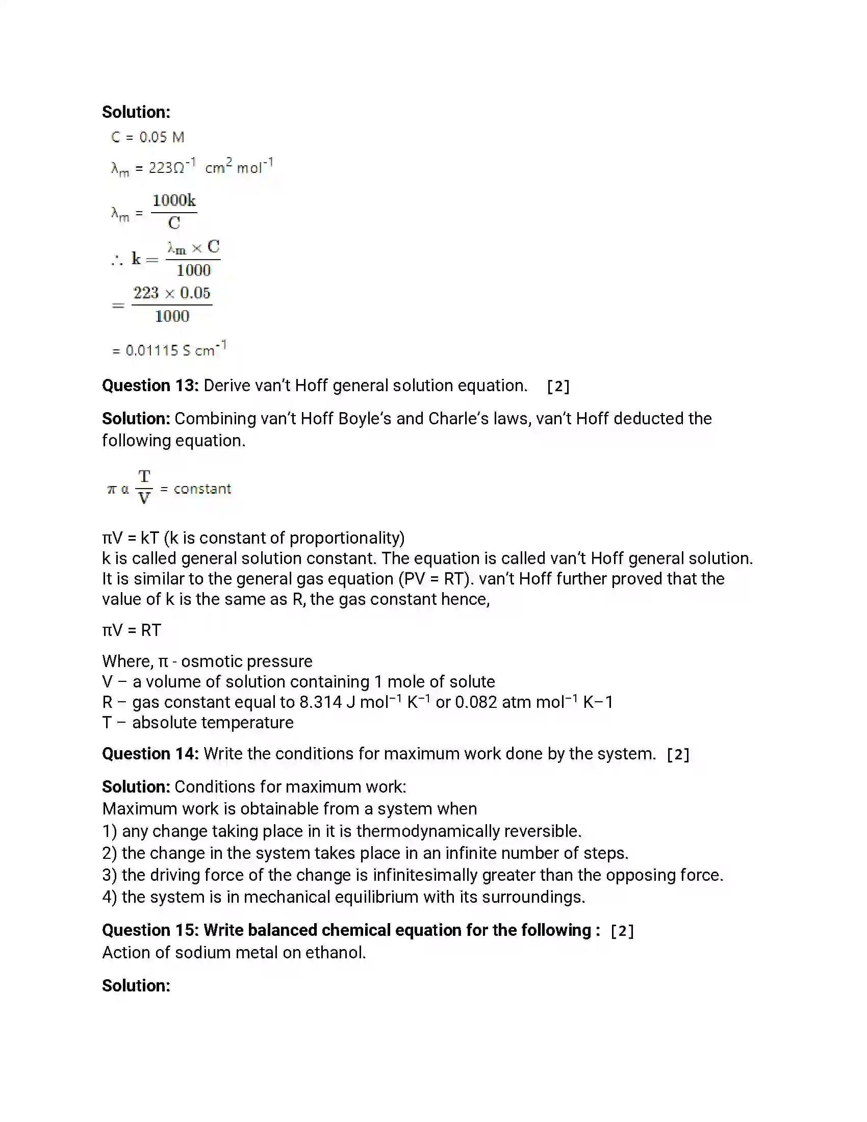 Maharashtra Board Class 12th 2019 Chemistry - Feb 2019 - Set-1 Previous Year Paper 4