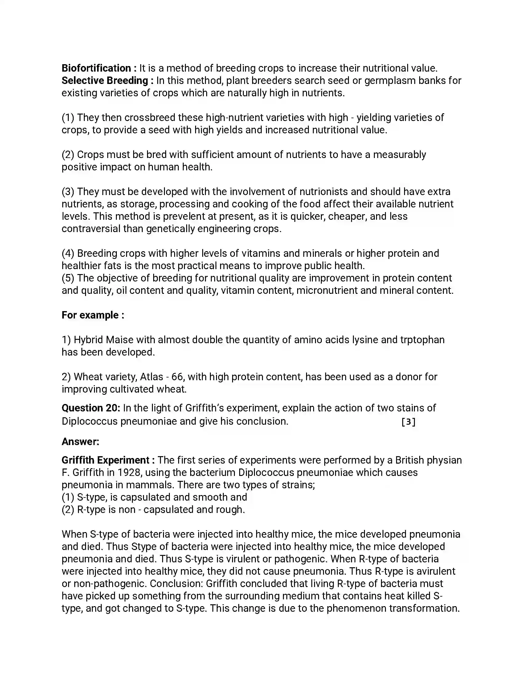 Maharashtra Board Class 12th 2019 Biology - Feb 2019 - Set-1 Previous Year Paper 6