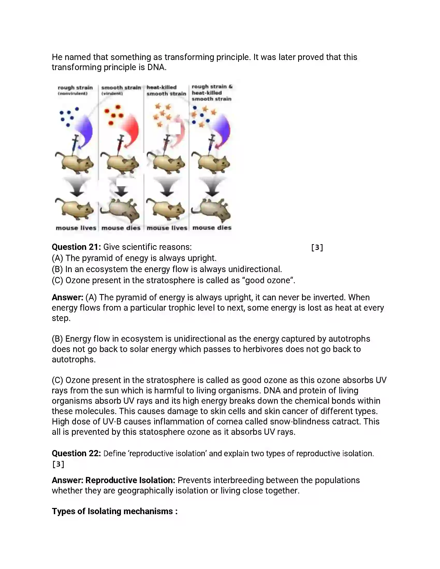 Maharashtra Board Class 12th 2019 Biology - Feb 2019 - Set-1 Previous Year Paper 7