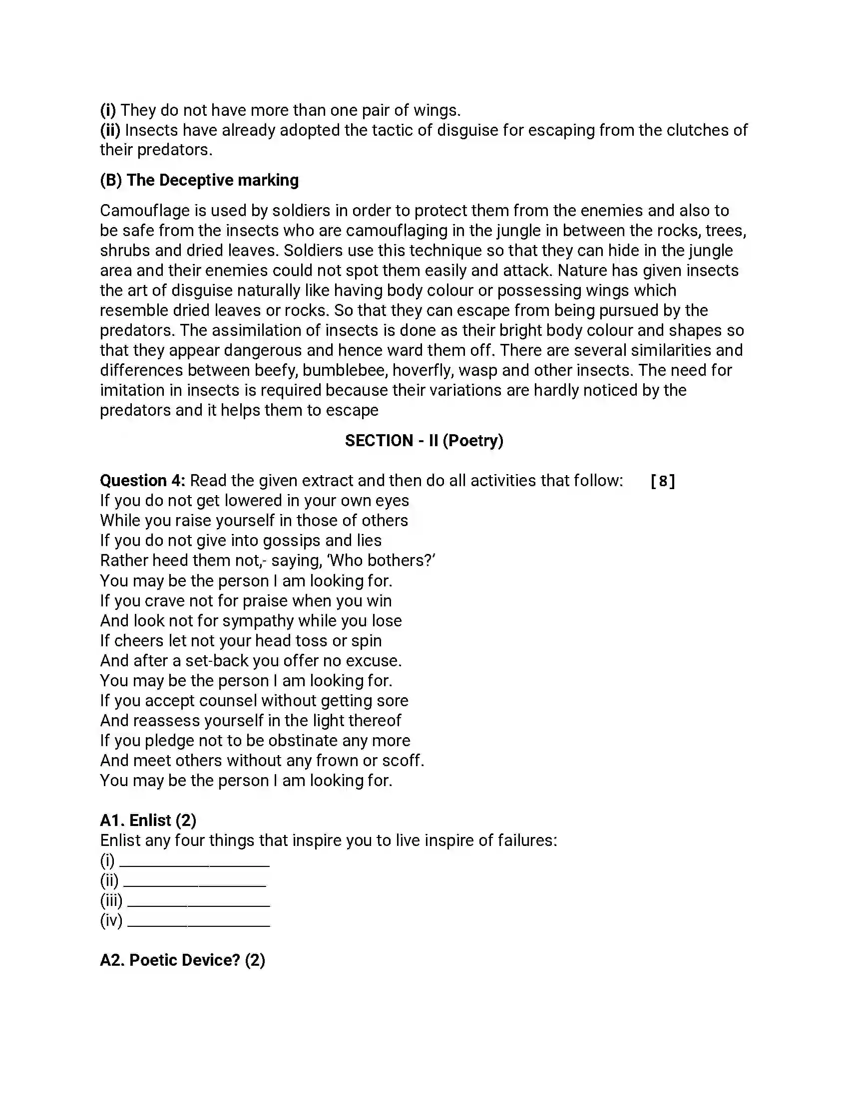 Maharashtra Board Class 12th 2019 English - Feb 2019 - Set-B Previous Year Paper 10