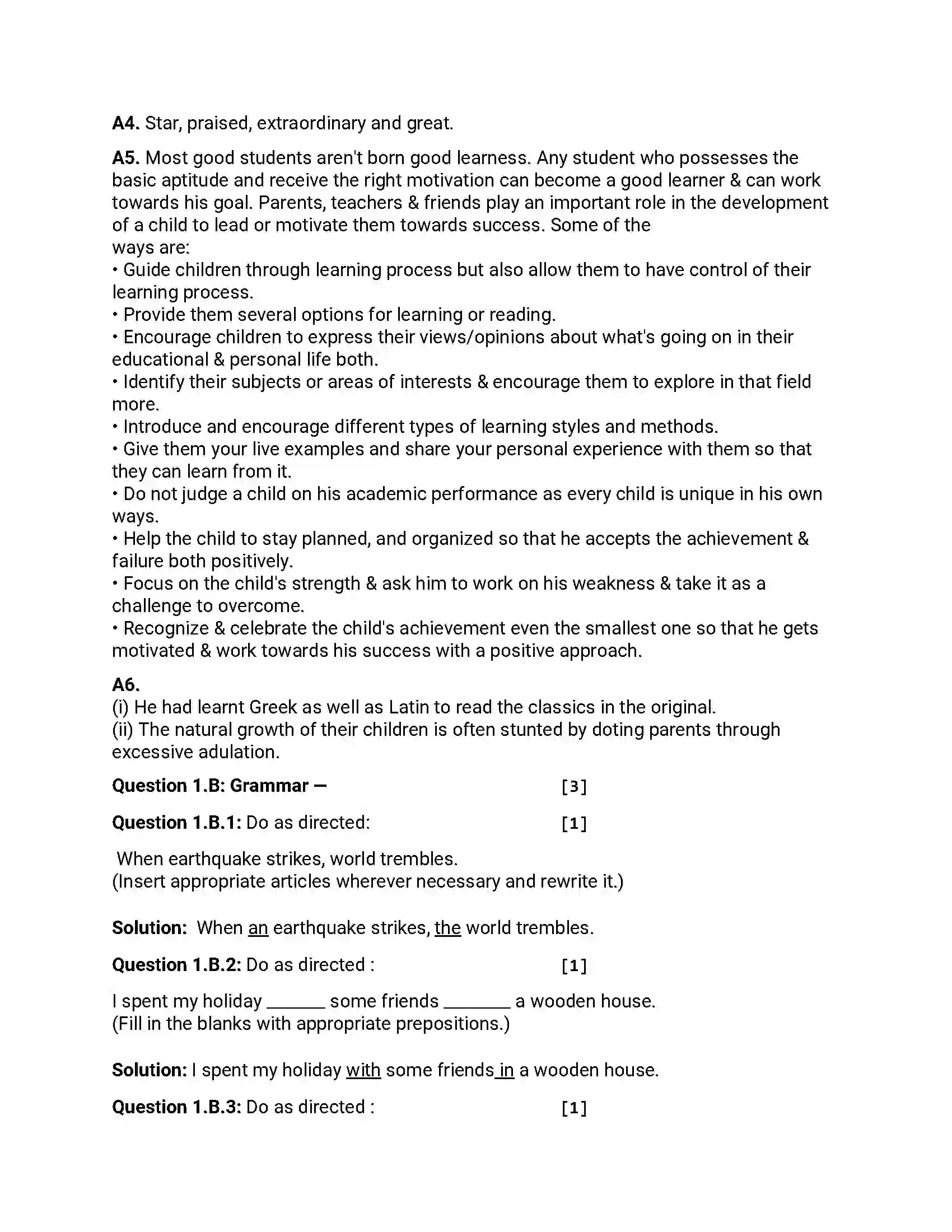 Maharashtra Board Class 12th 2019 English - Feb 2019 - Set-C Previous Year Paper 3