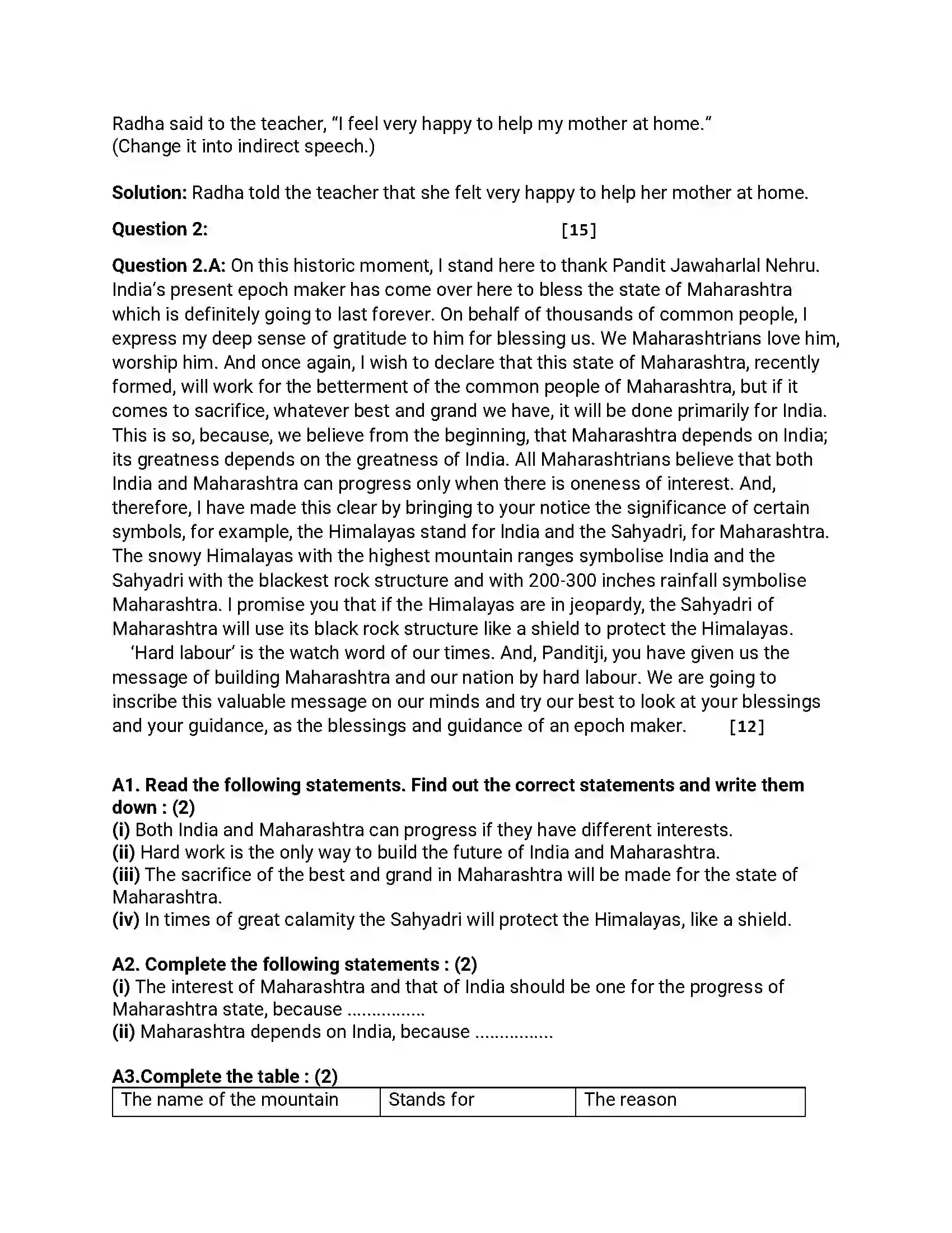 Maharashtra Board Class 12th 2019 English - Feb 2019 - Set-C Previous Year Paper 4