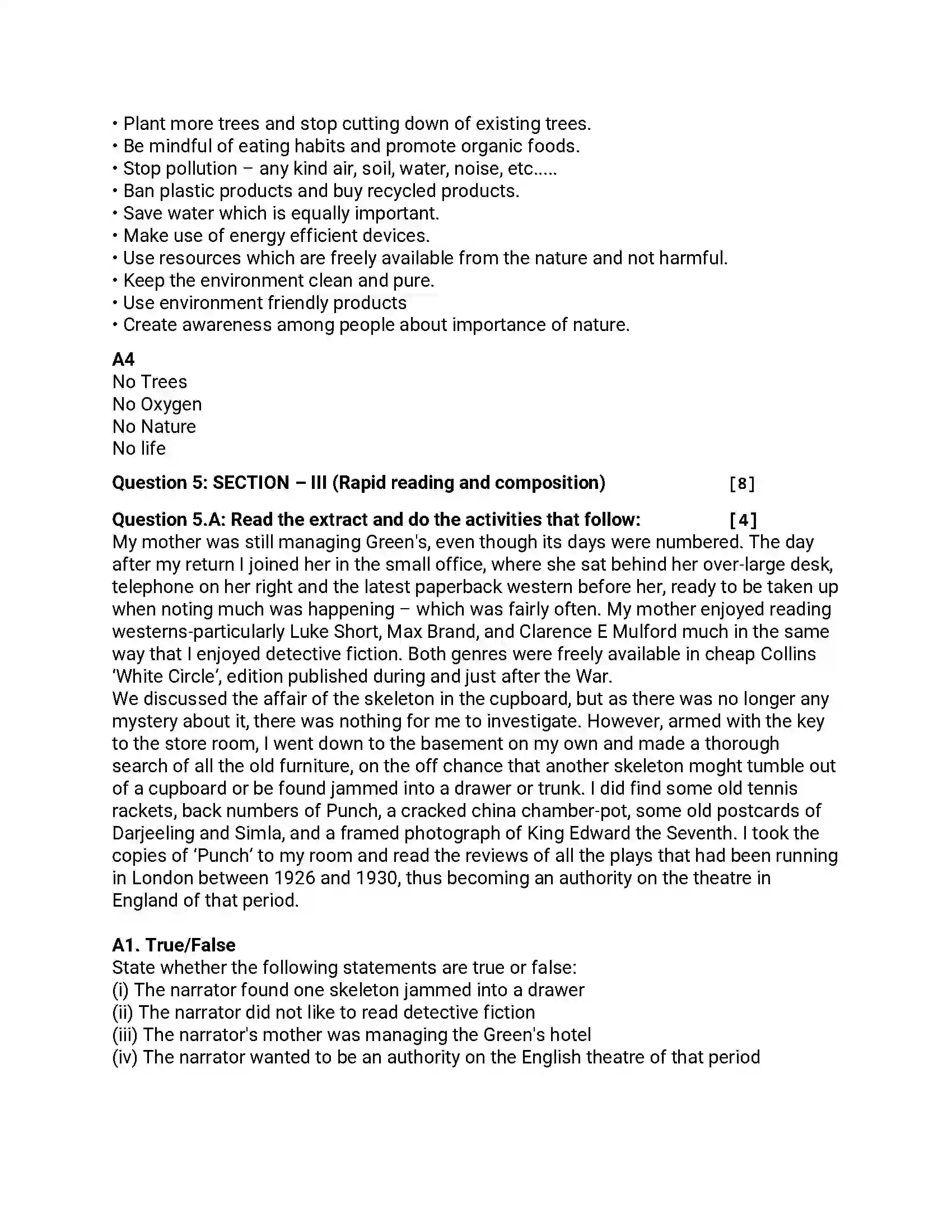 Maharashtra Board Class 12th 2019 English - Feb 2019 - Set-D Previous Year Paper 12