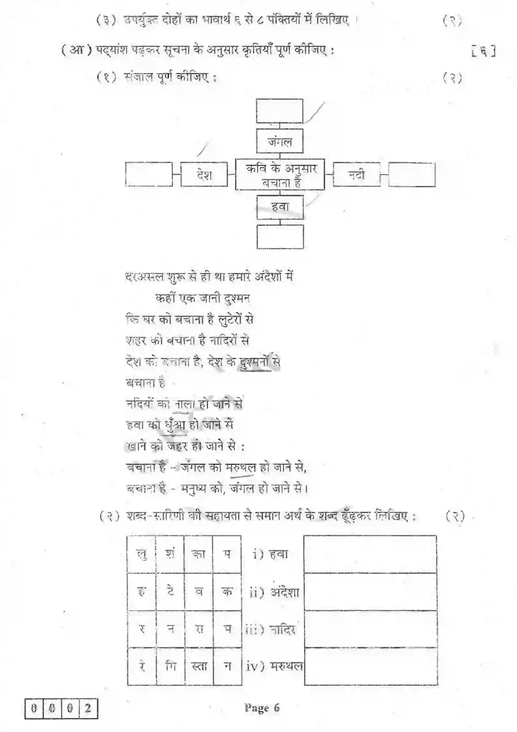 Maharashtra Board Class 12th 2019 Hindi - Feb 2019 - Set-1 Previous Year Paper 6