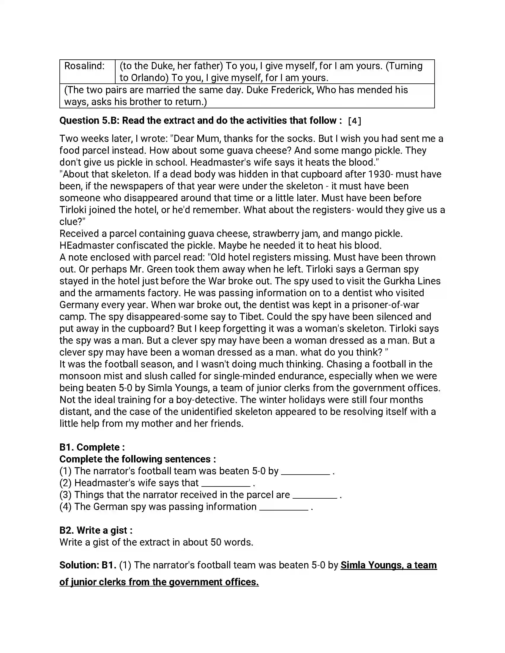 Maharashtra Board Class 12th 2019 English - Jul 2019 - Set-A Previous Year Paper 14