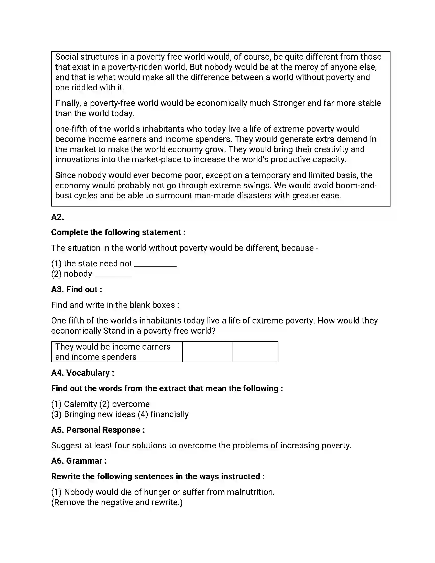 Maharashtra Board Class 12th 2019 English - Jul 2019 - Set-A Previous Year Paper 5