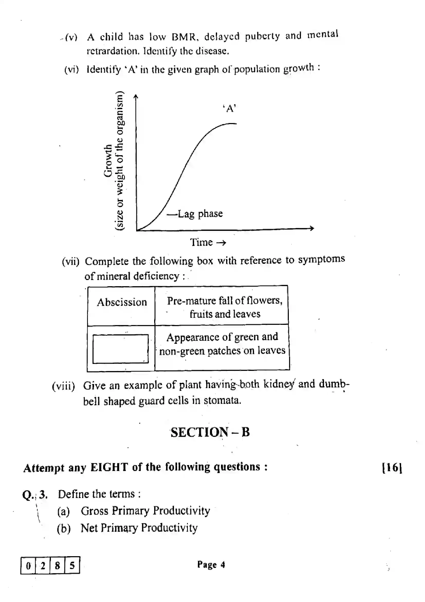 Maharashtra Board Class 12th 2023 Biology Previous Year Paper 4