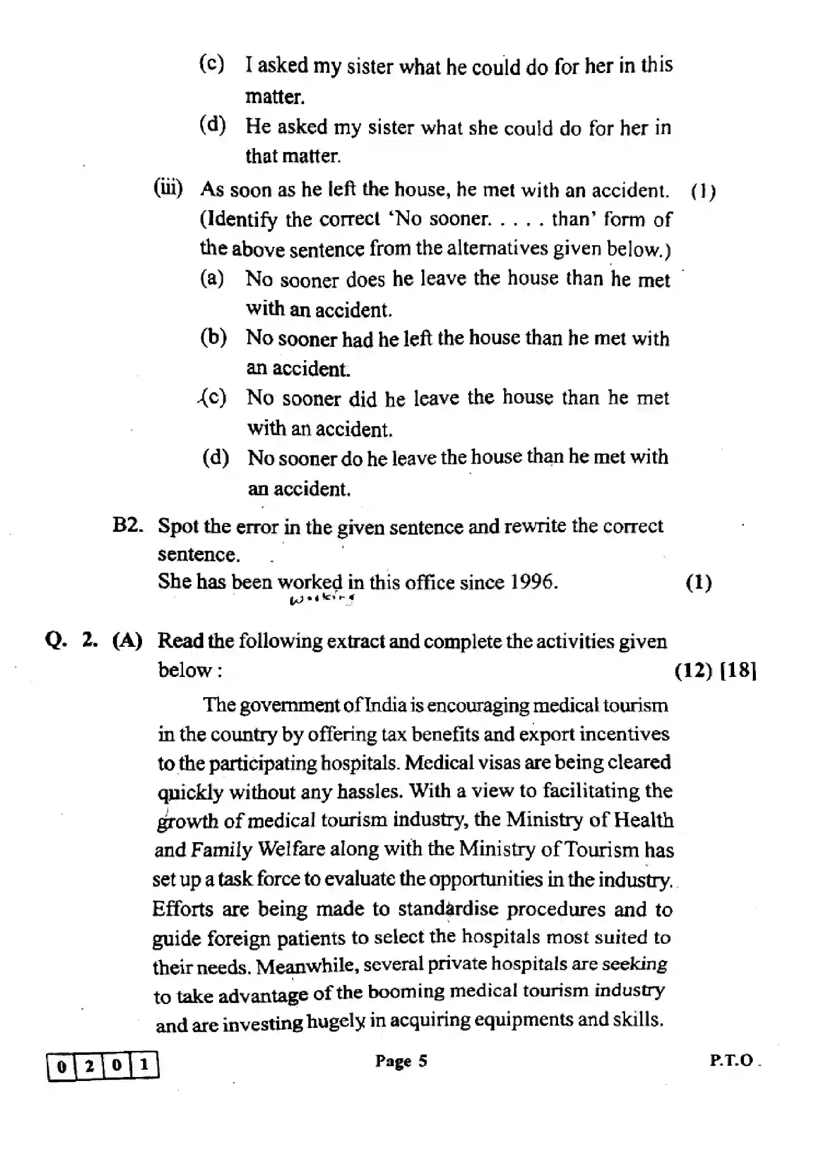 Maharashtra Board Class 12th 2023 English Previous Year Paper 5