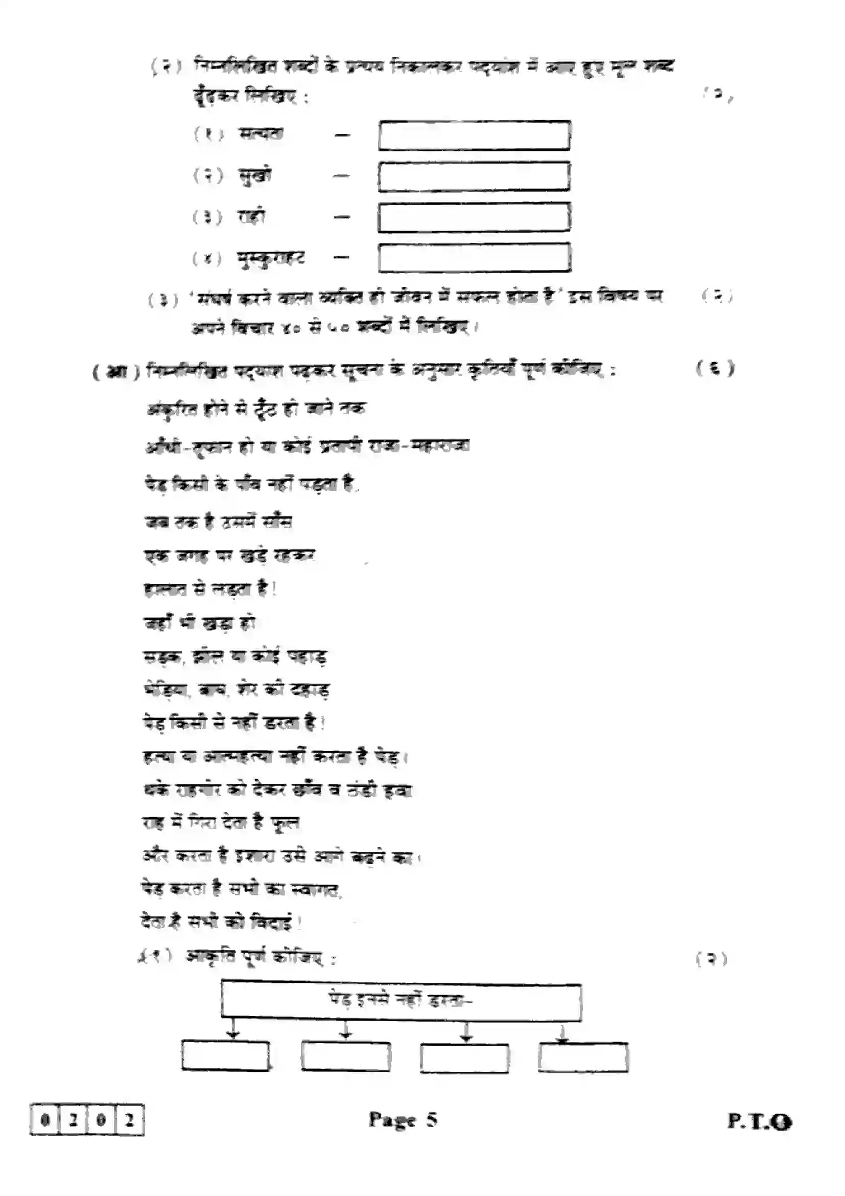 Maharashtra Board Class 12th 2023 Hindi Previous Year Paper 5